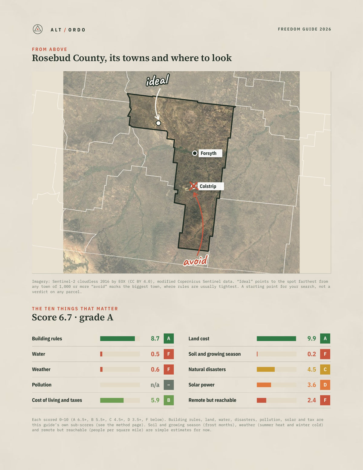 Rosebud County, Montana Off-Grid Guide 2026 from above