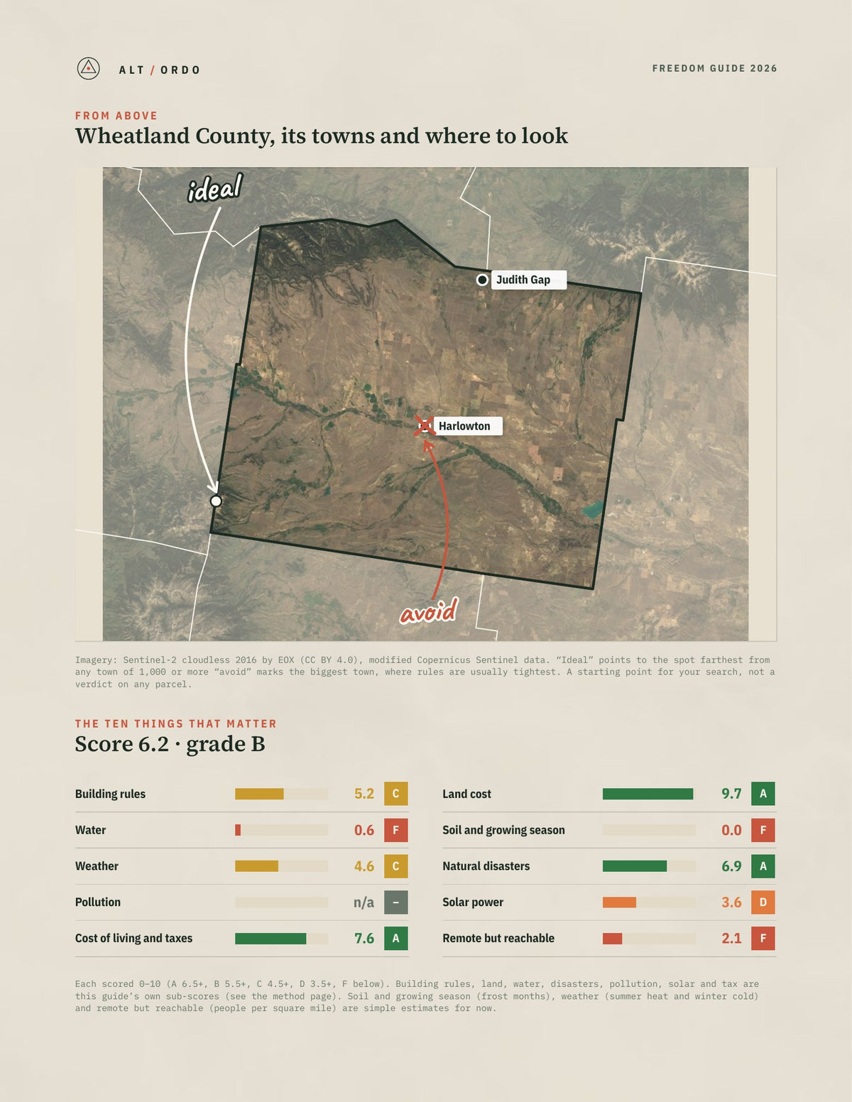 Wheatland County, Montana Off-Grid Guide 2026 from above