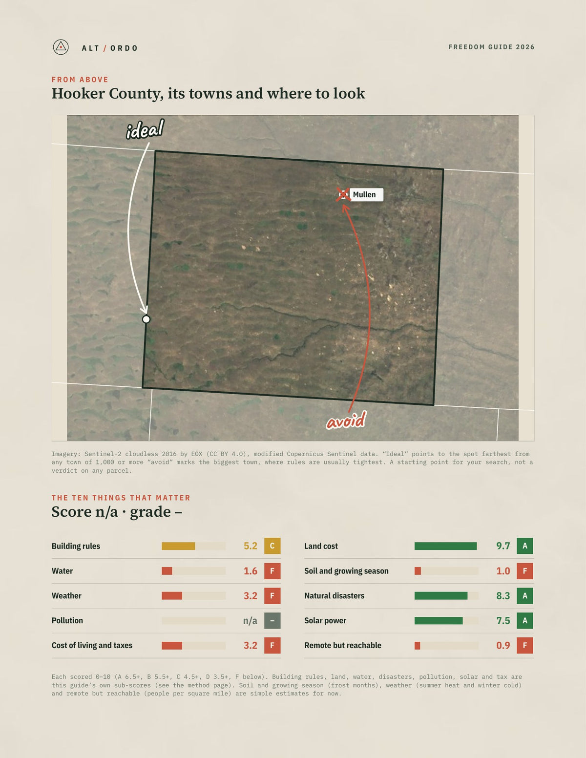 Hooker County, Nebraska Off-Grid Guide 2026 from above