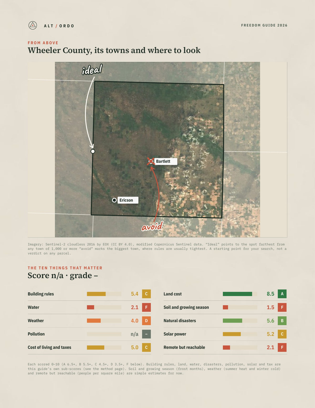 Wheeler County, Nebraska Off-Grid Guide 2026 from above