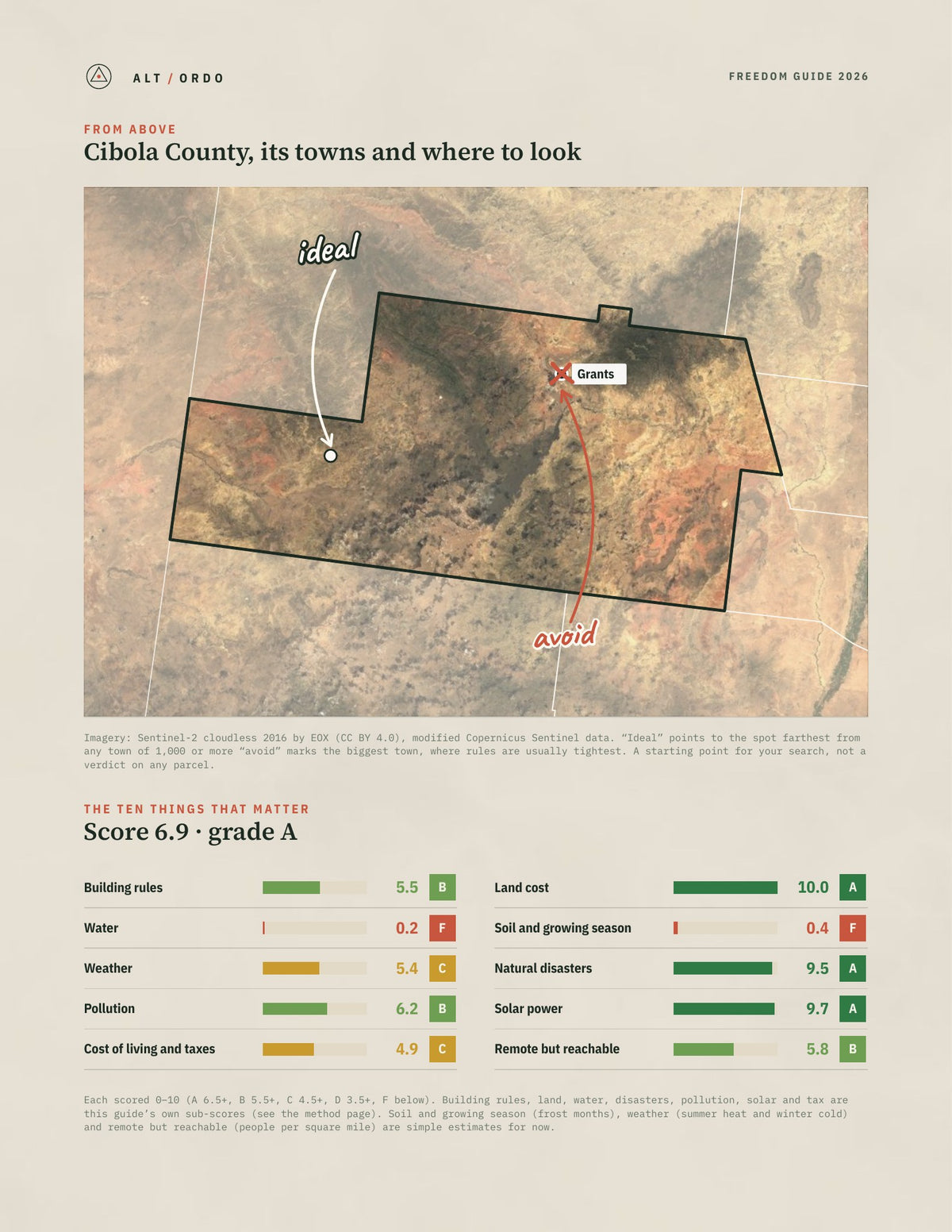 Cibola County, New Mexico Off-Grid Guide 2026 from above