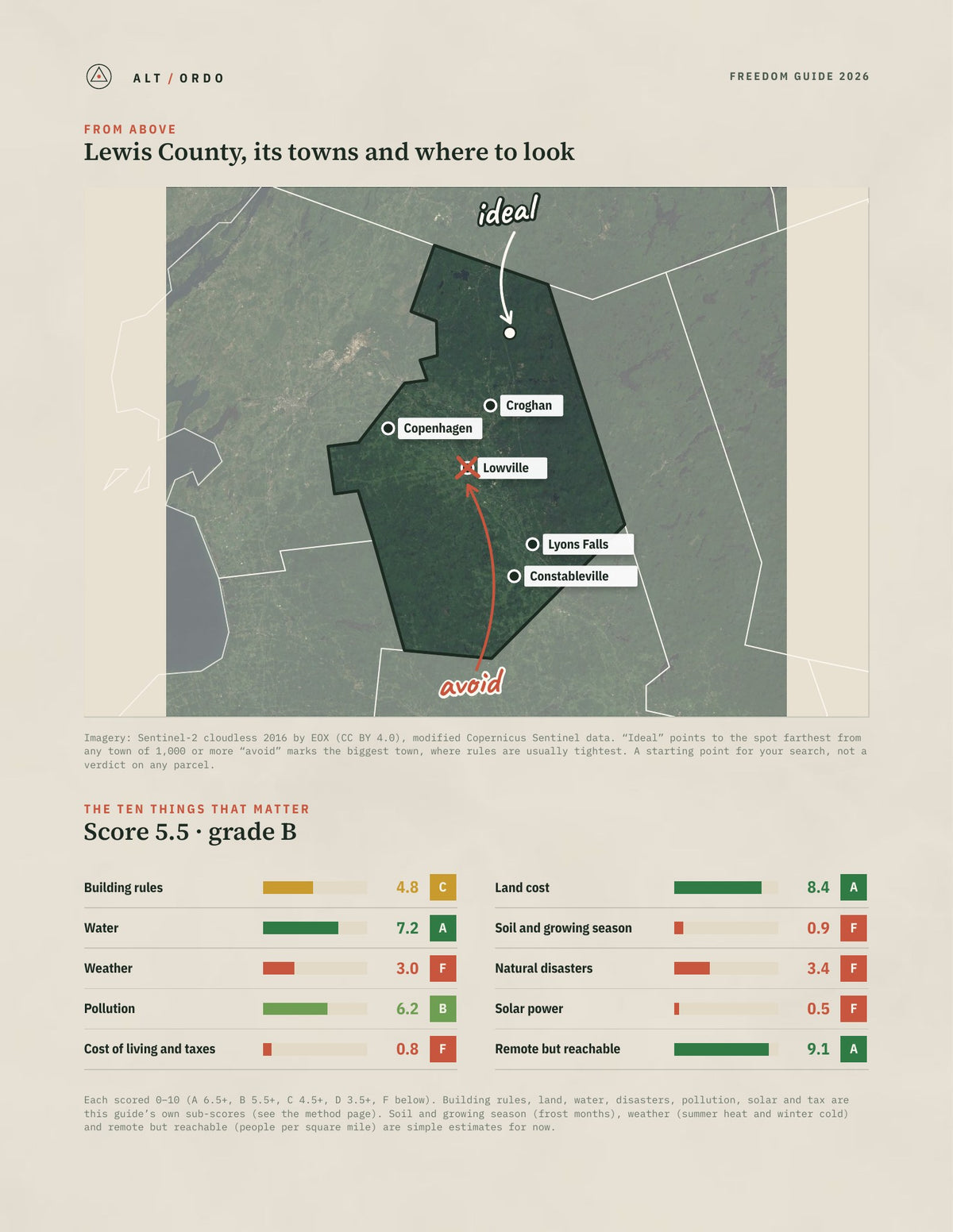 Lewis County, New York Off-Grid Guide 2026 from above