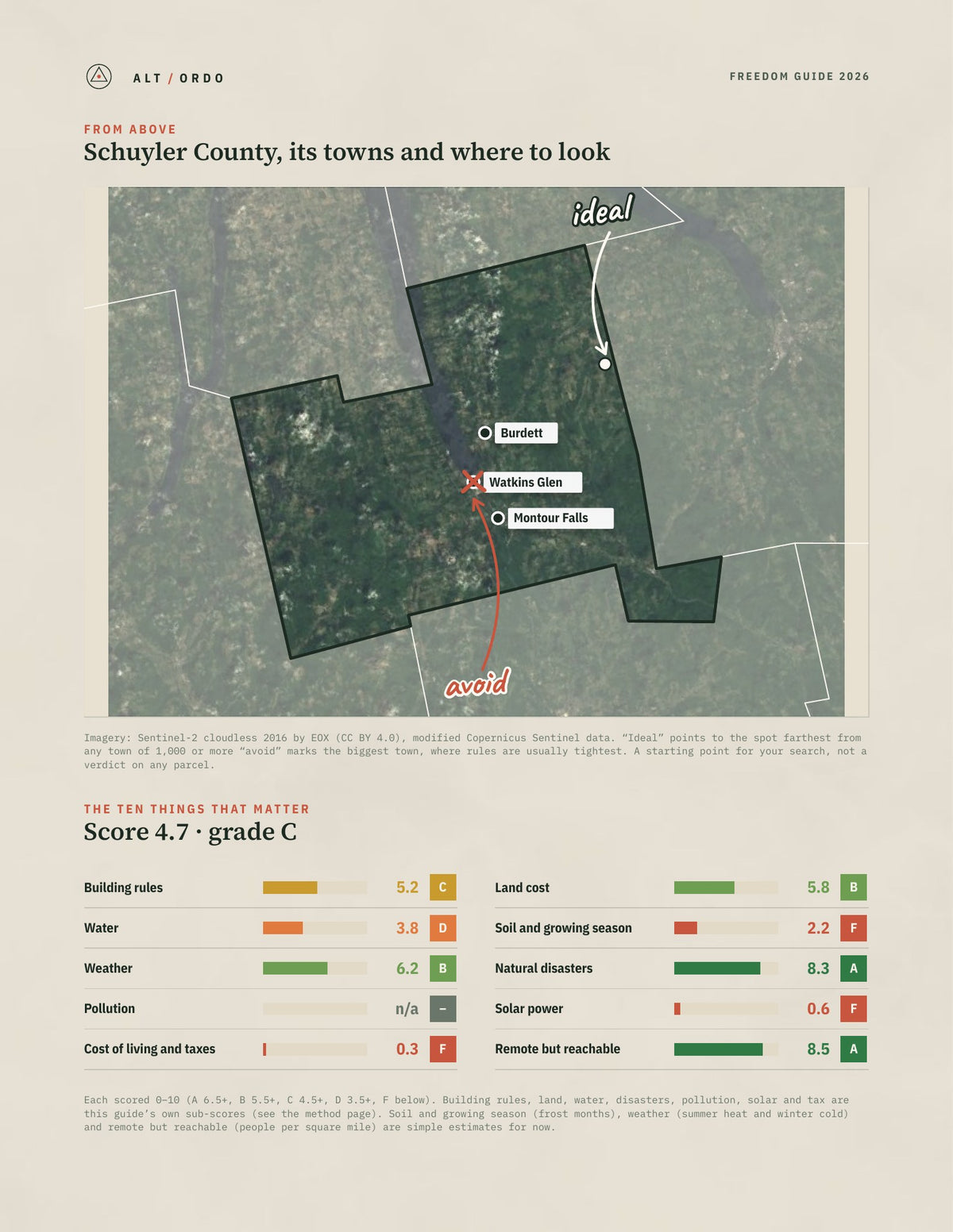 Schuyler County, New York Off-Grid Guide 2026 from above