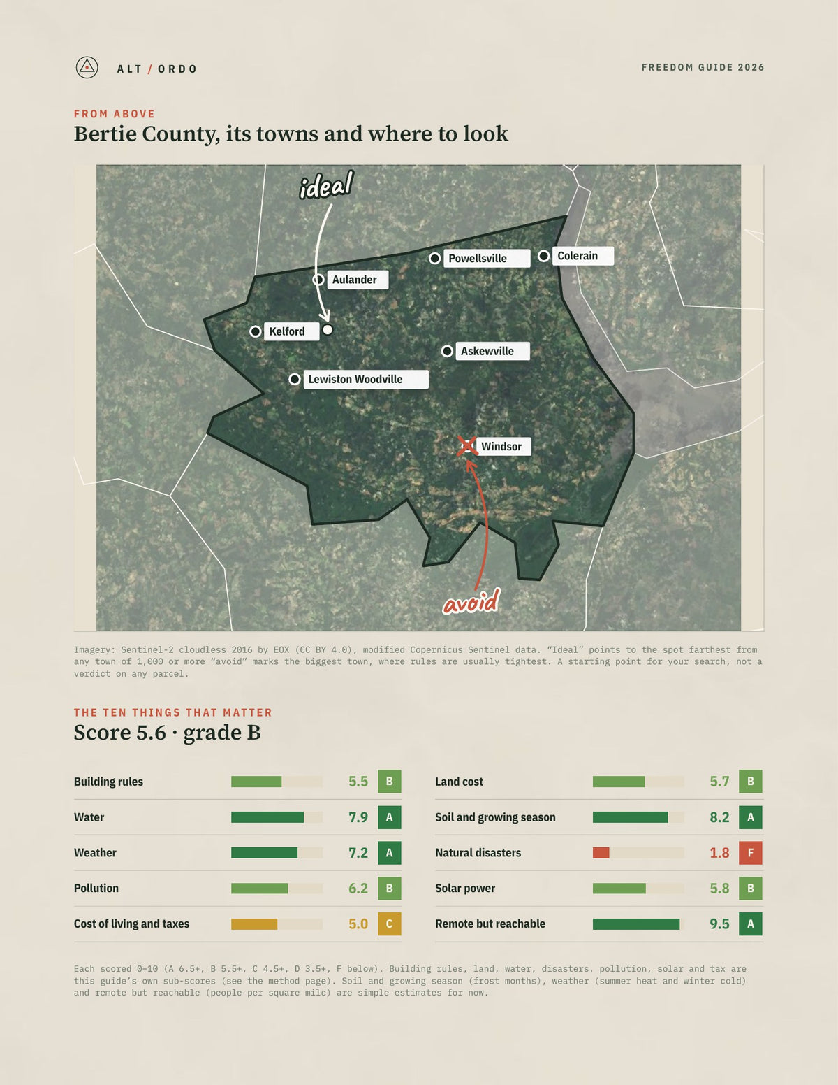 Bertie County, North Carolina Off-Grid Guide 2026 from above