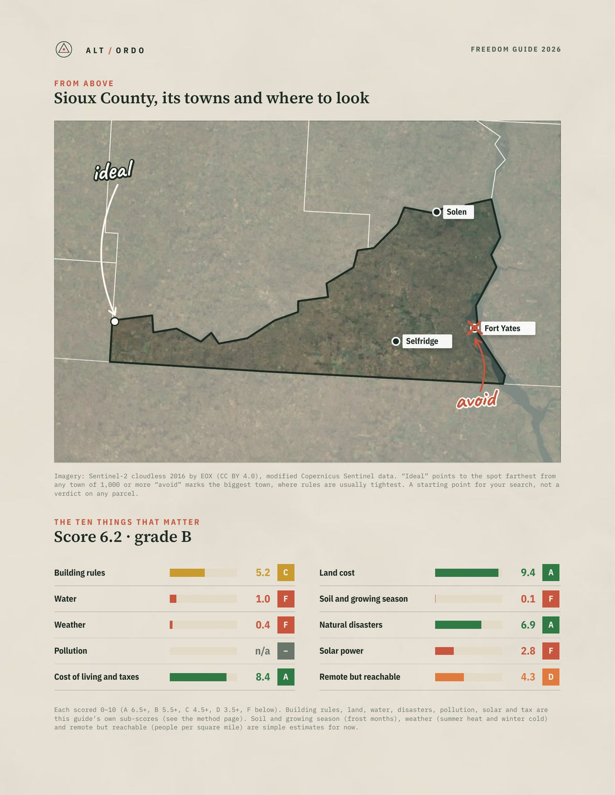 Sioux County, North Dakota Off-Grid Guide 2026 from above
