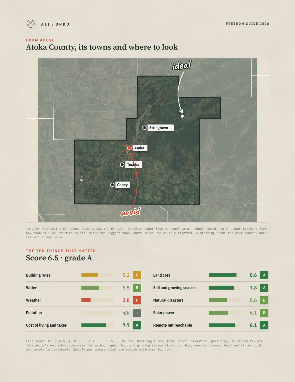 Atoka County, Oklahoma Off-Grid Guide 2026 from above