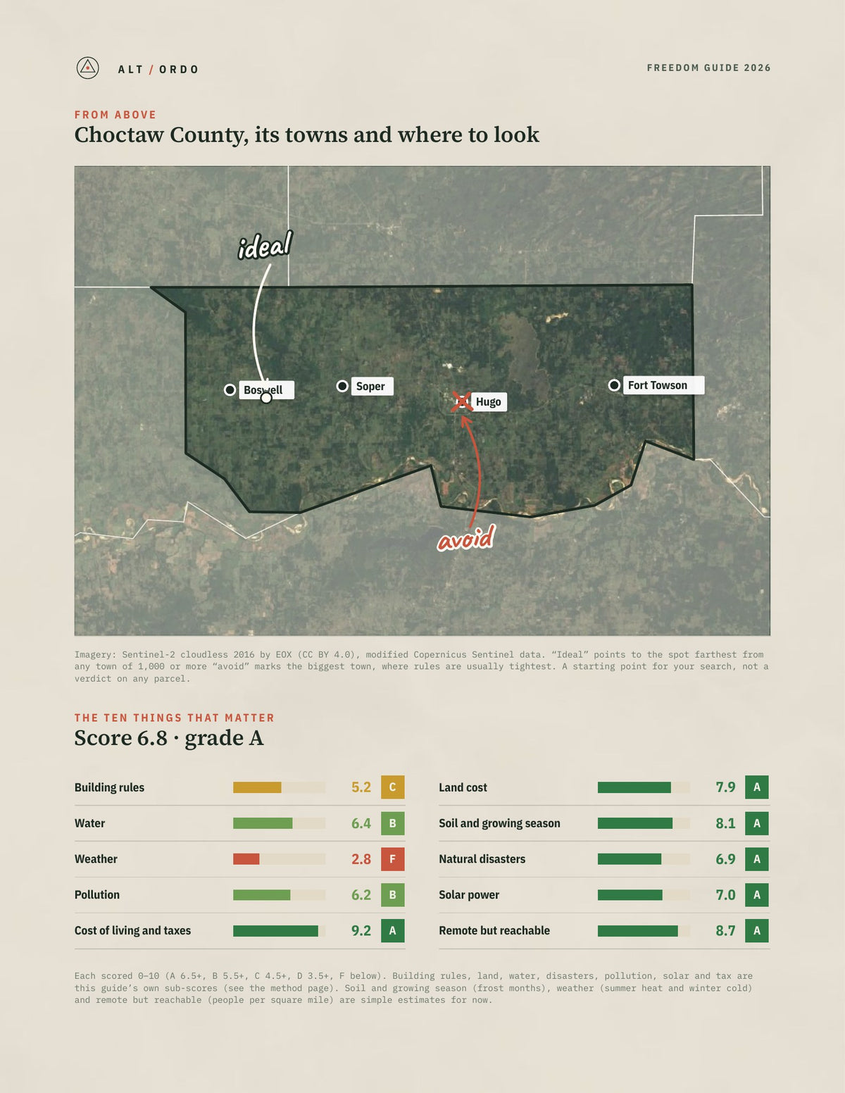 Choctaw County, Oklahoma Off-Grid Guide 2026 from above