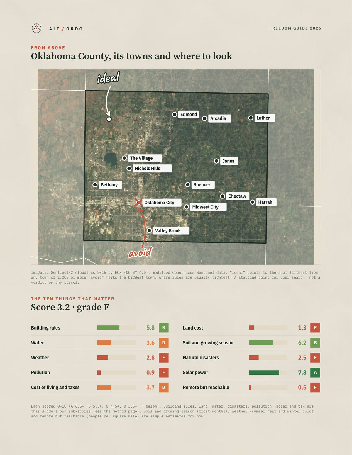 Oklahoma County, Oklahoma Off-Grid Guide 2026 from above