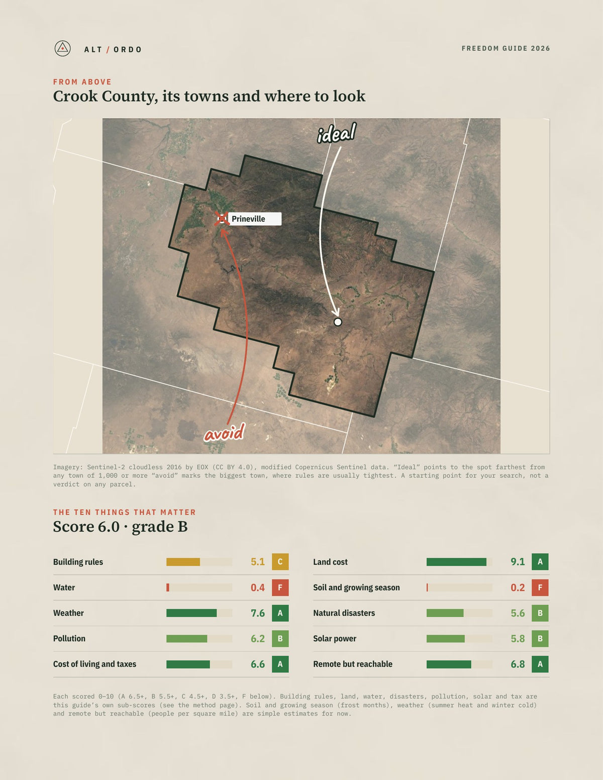 Crook County, Oregon Off-Grid Guide 2026 from above
