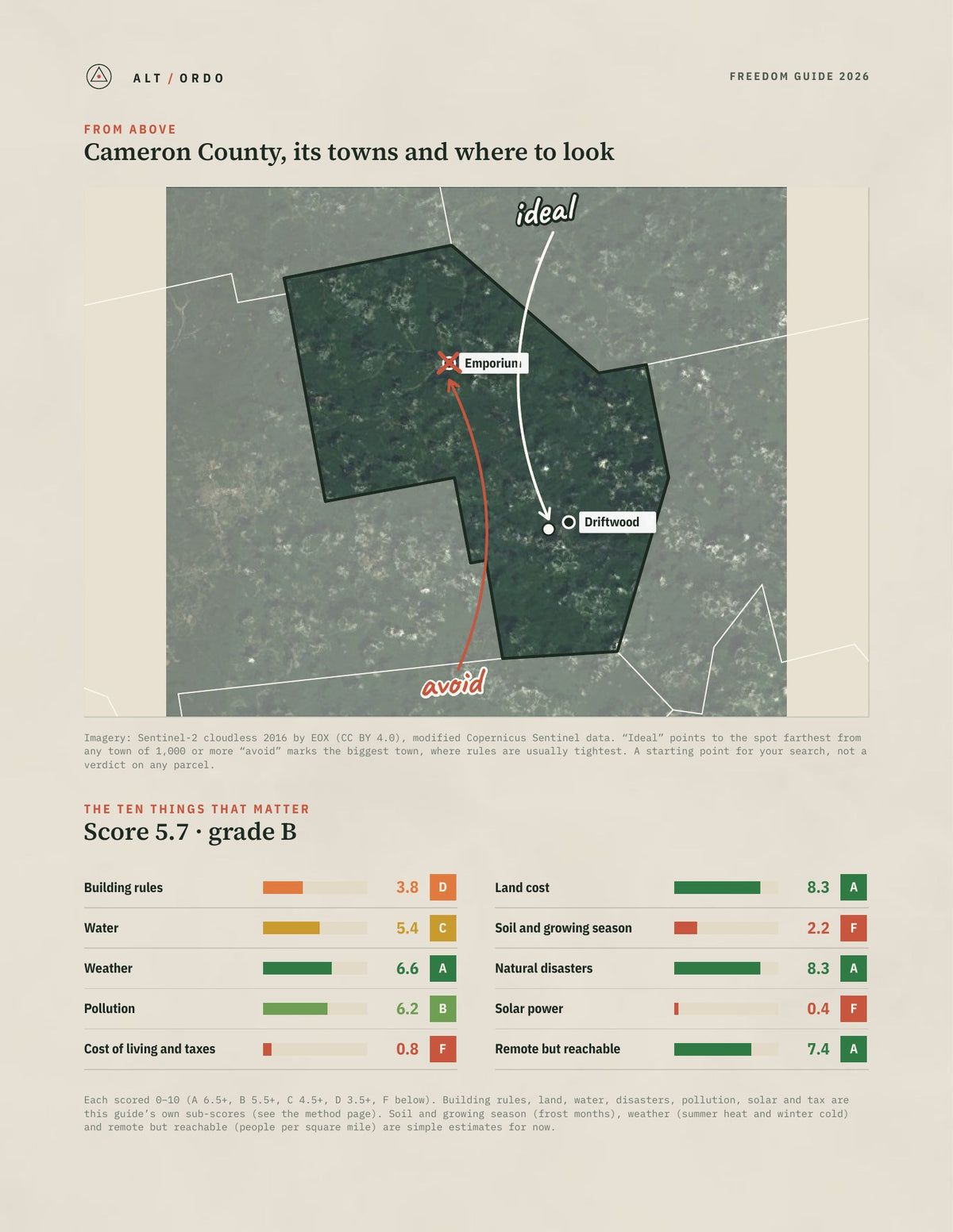Cameron County, Pennsylvania Off-Grid Guide 2026 from above