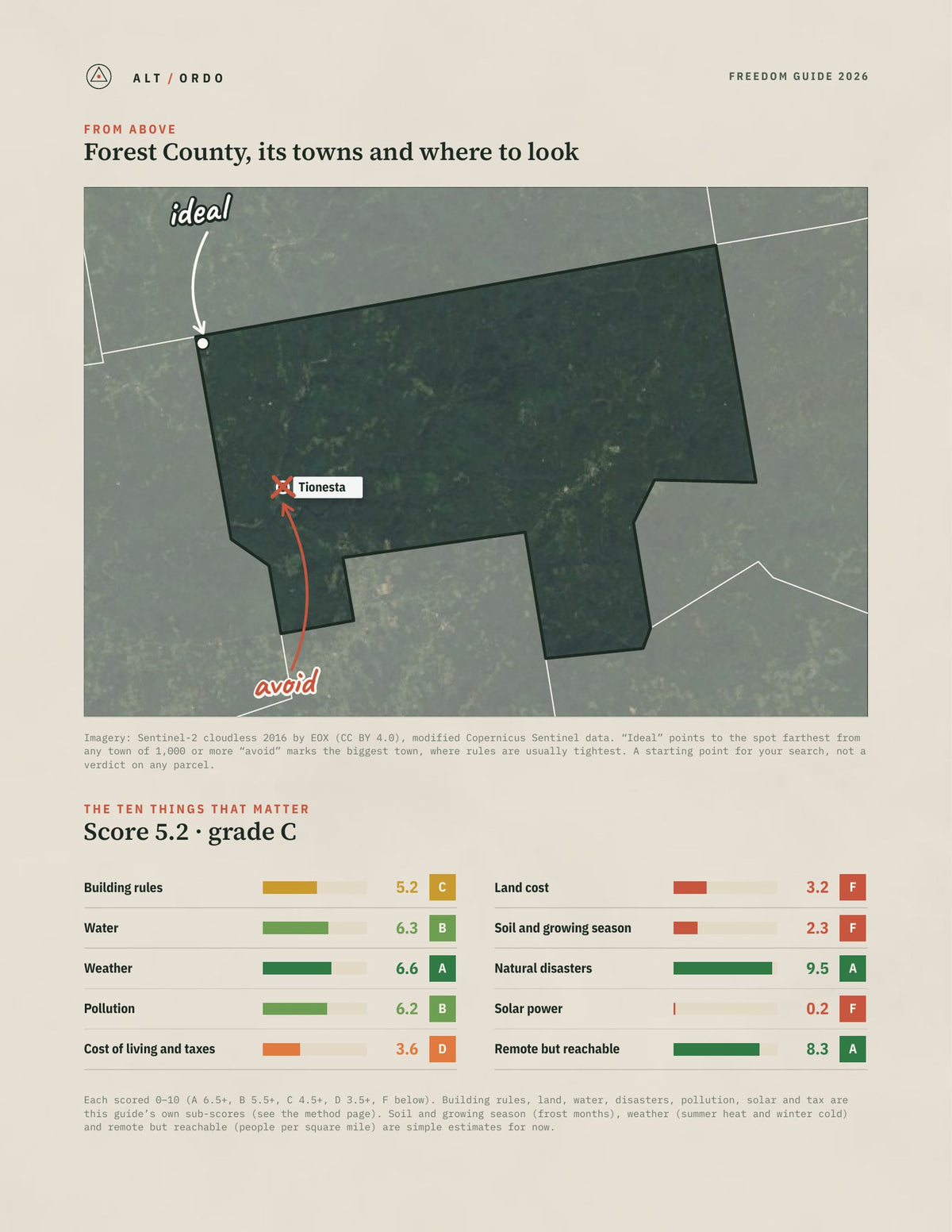 Forest County, Pennsylvania Off-Grid Guide 2026 from above