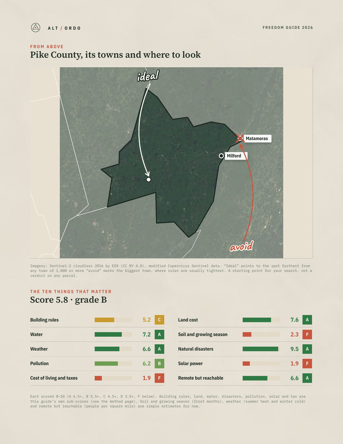 Pike County, Pennsylvania Off-Grid Guide 2026 from above