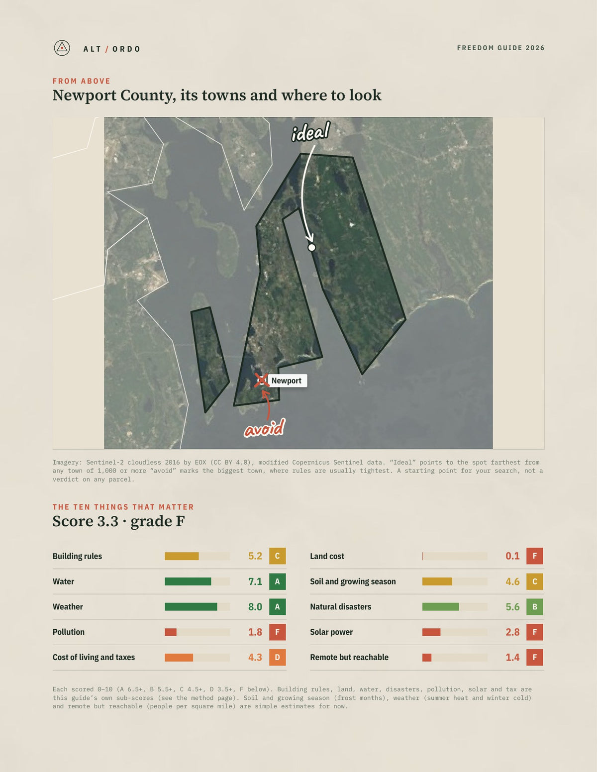 Newport County, Rhode Island Off-Grid Guide 2026 from above