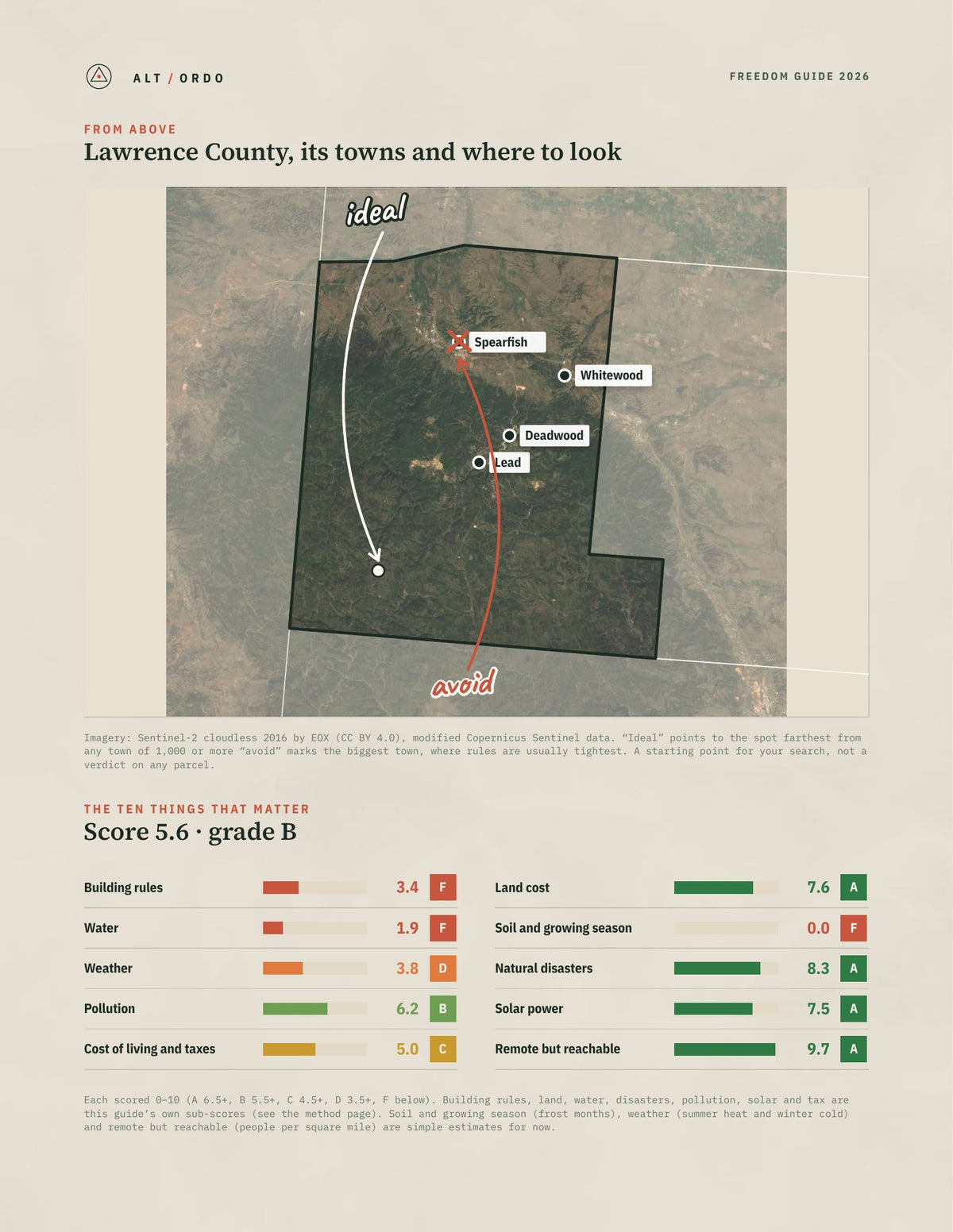 Lawrence County, South Dakota Off-Grid Guide 2026 from above