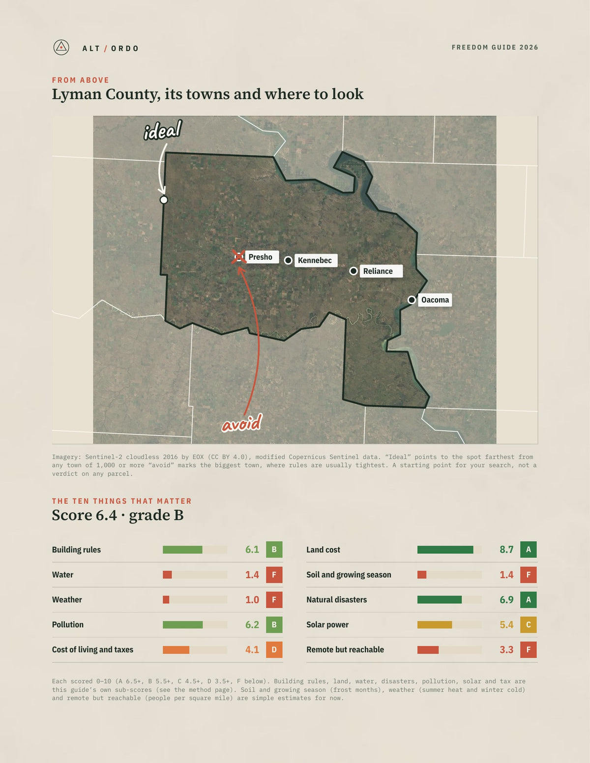 Lyman County, South Dakota Off-Grid Guide 2026 from above