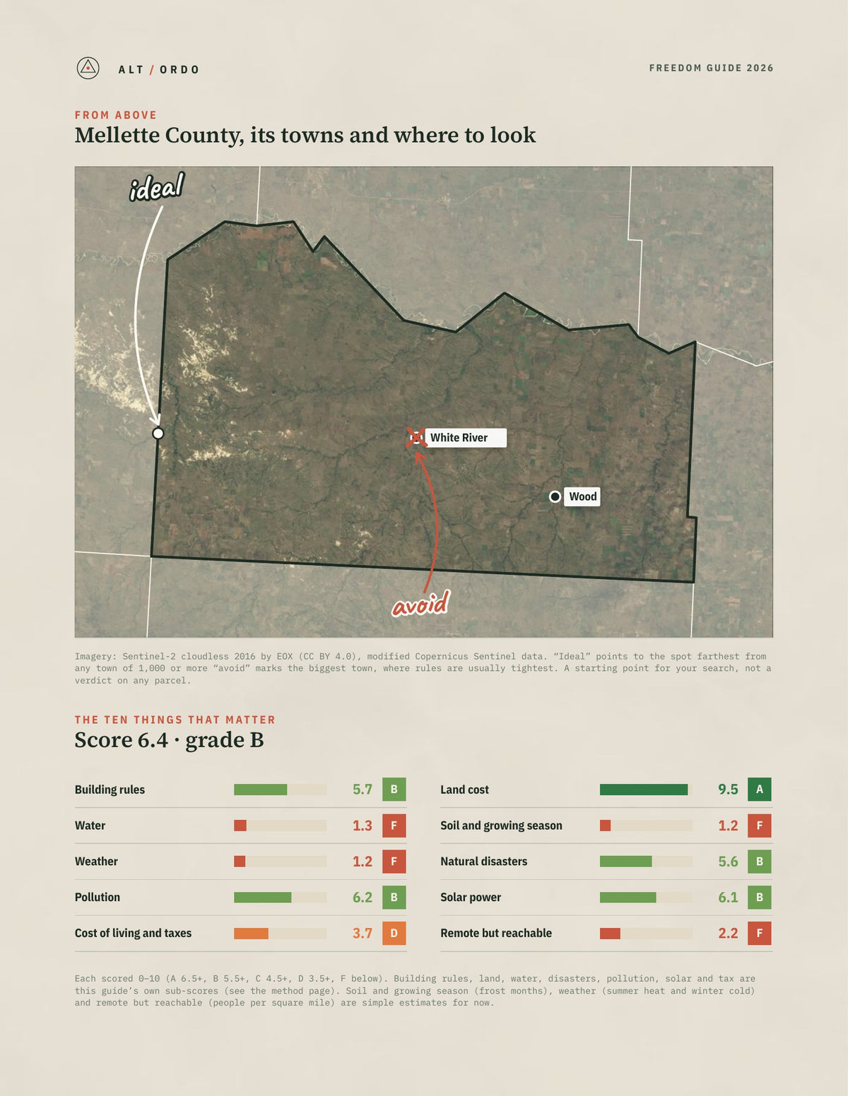 Mellette County, South Dakota Off-Grid Guide 2026 from above