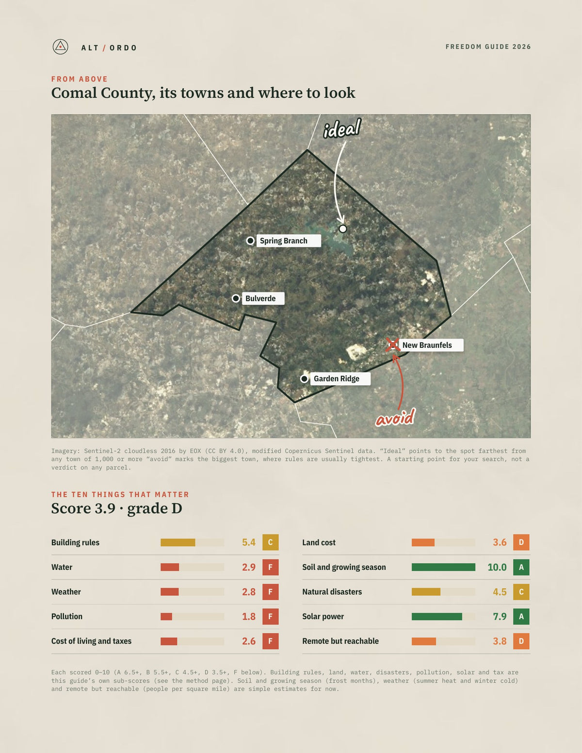Comal County, Texas Off-Grid Guide 2026 from above