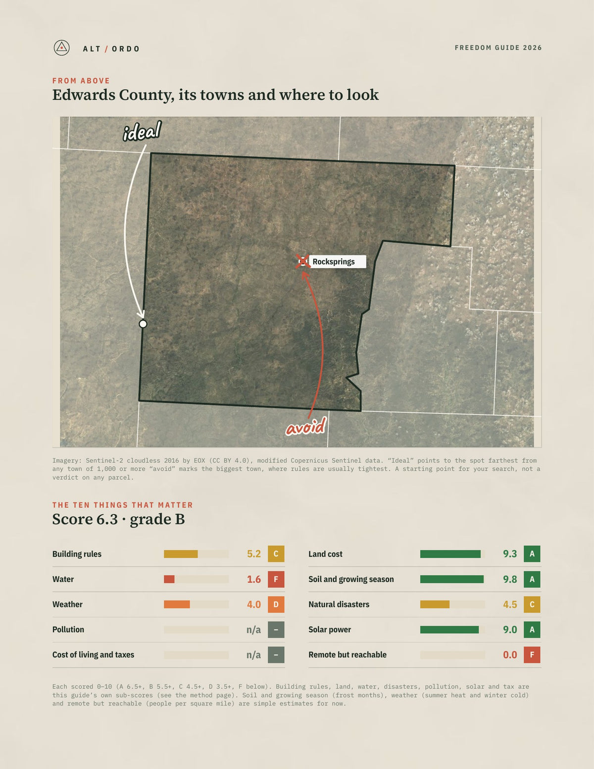 Edwards County, Texas Off-Grid Guide 2026 from above