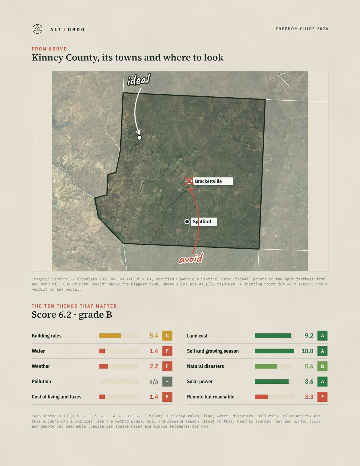 Kinney County, Texas Off-Grid Guide 2026 from above