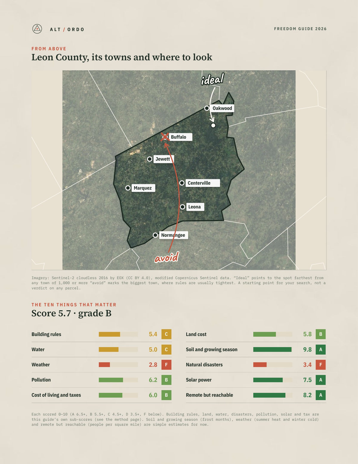Leon County, Texas Off-Grid Guide 2026 from above