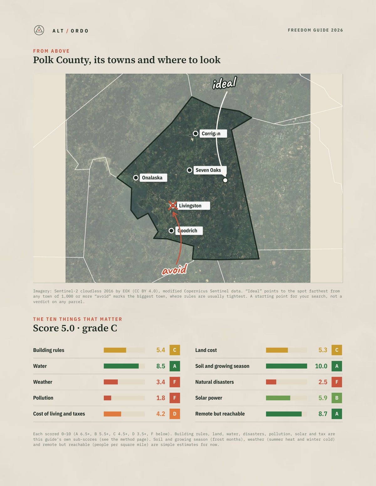 Polk County, Texas Off-Grid Guide 2026 from above