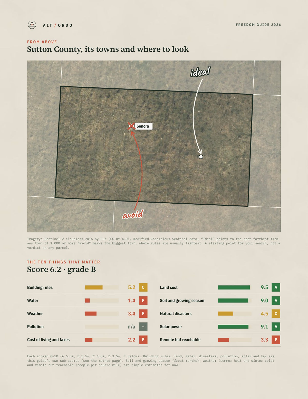 Sutton County, Texas Off-Grid Guide 2026 from above