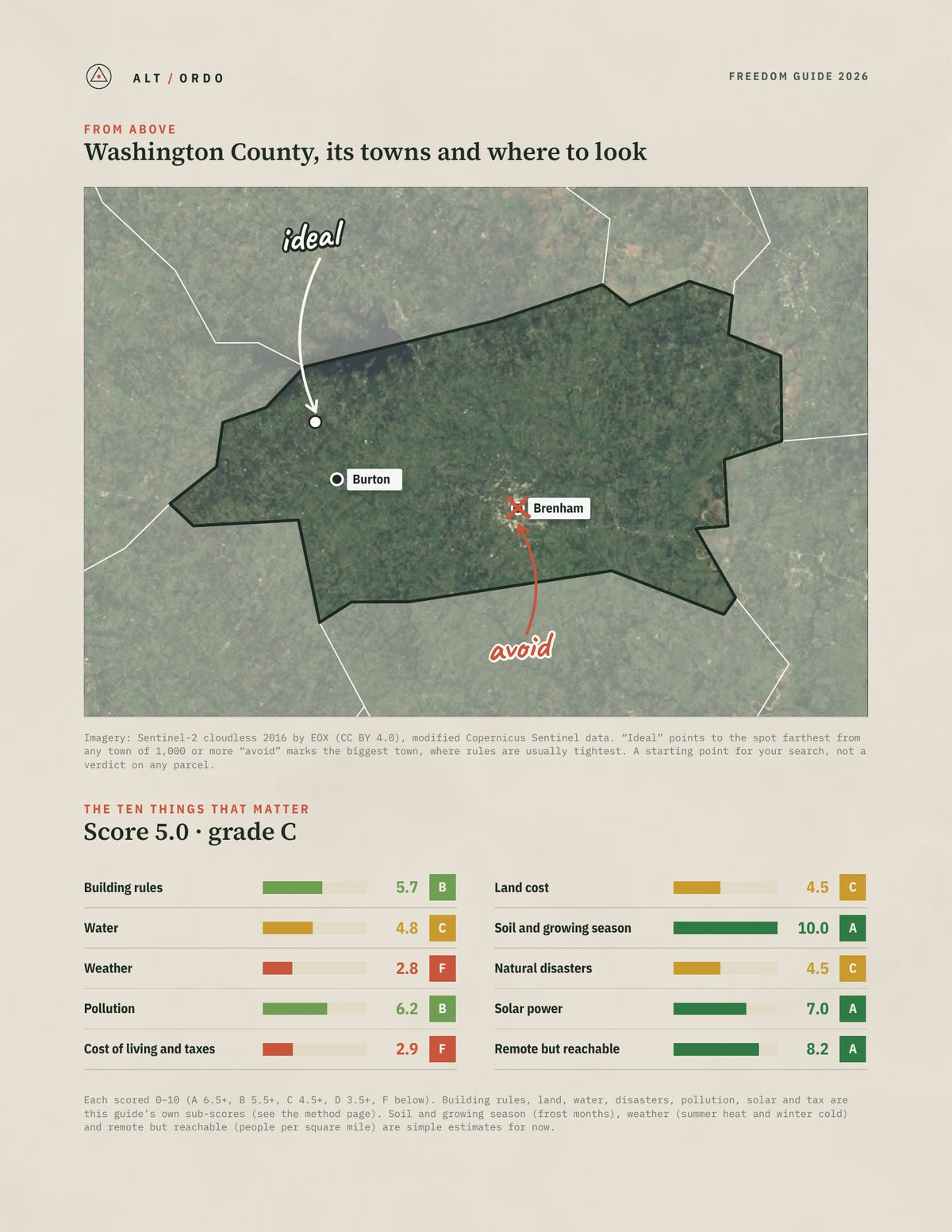 Washington County, Texas Off-Grid Guide 2026 from above
