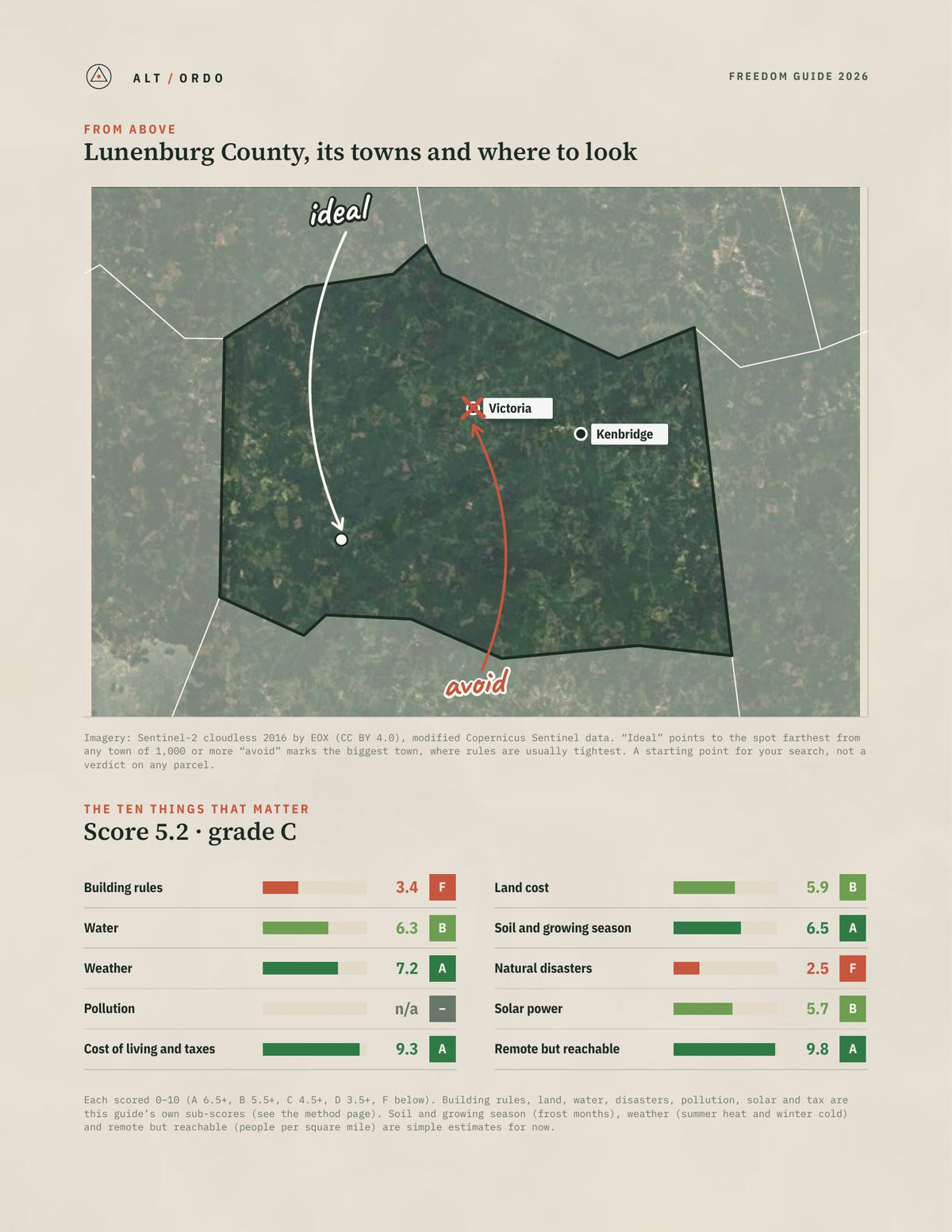 Lunenburg County, Virginia Off-Grid Guide 2026 from above