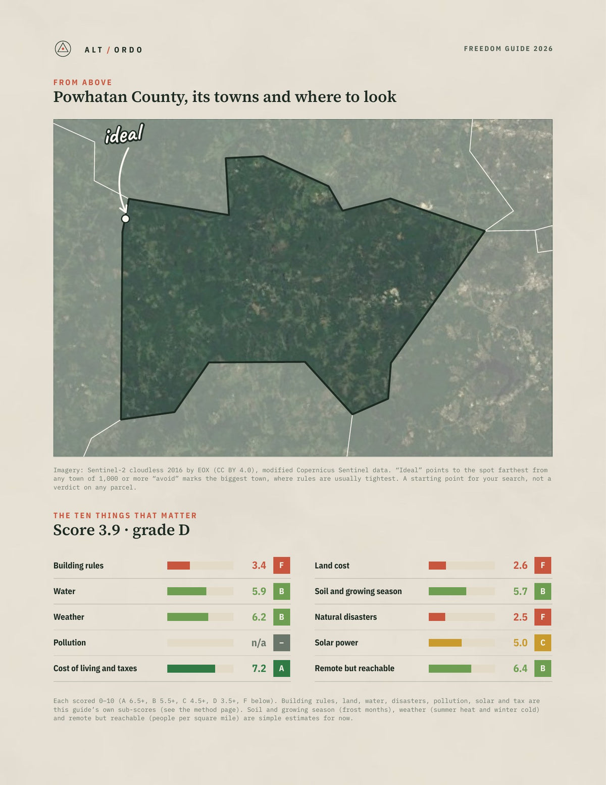 Powhatan County, Virginia Off-Grid Guide 2026 from above