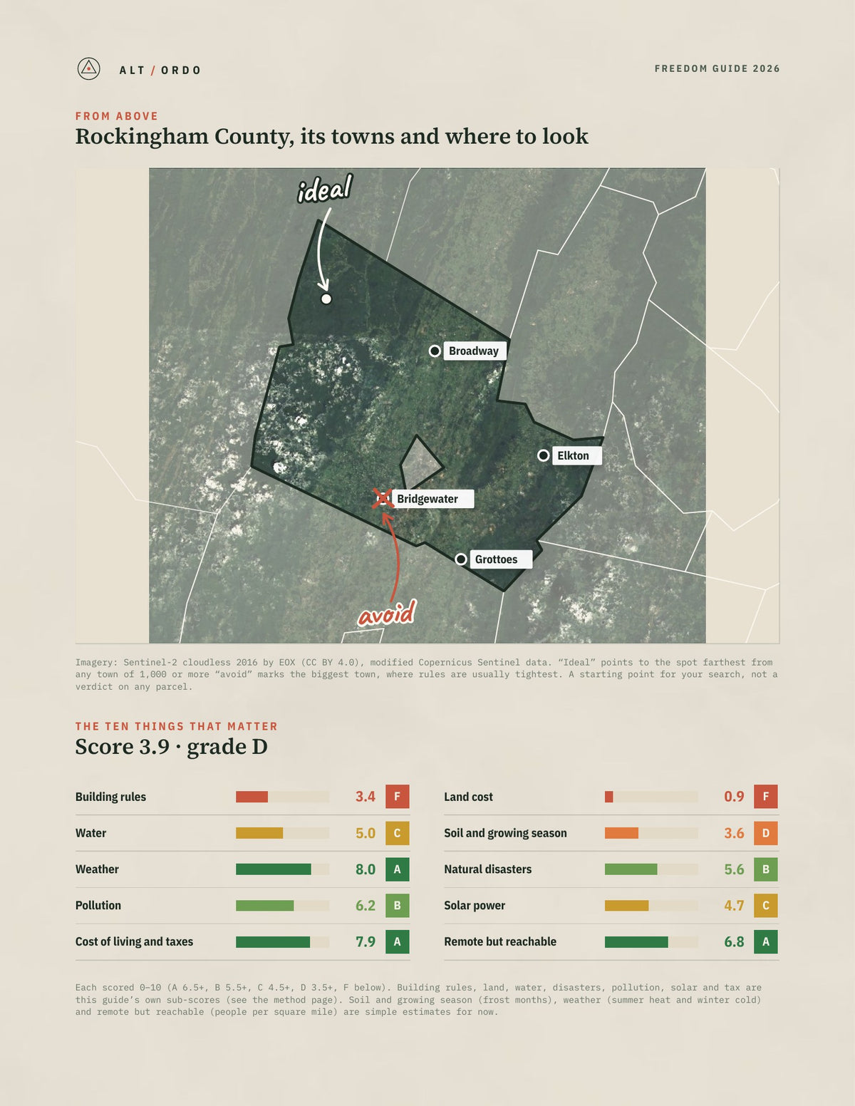 Rockingham County, Virginia Off-Grid Guide 2026 from above