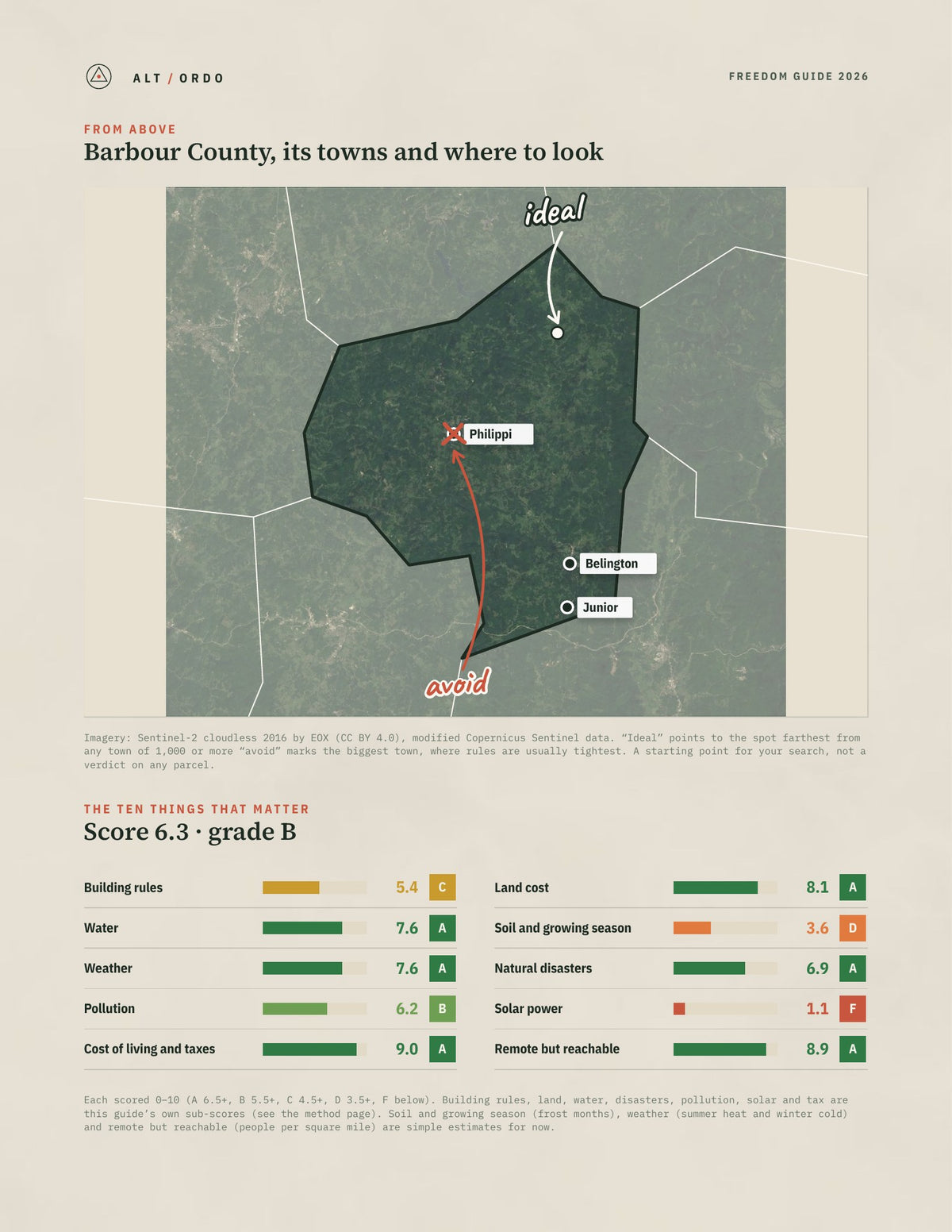 Barbour County, West Virginia Off-Grid Guide 2026 from above