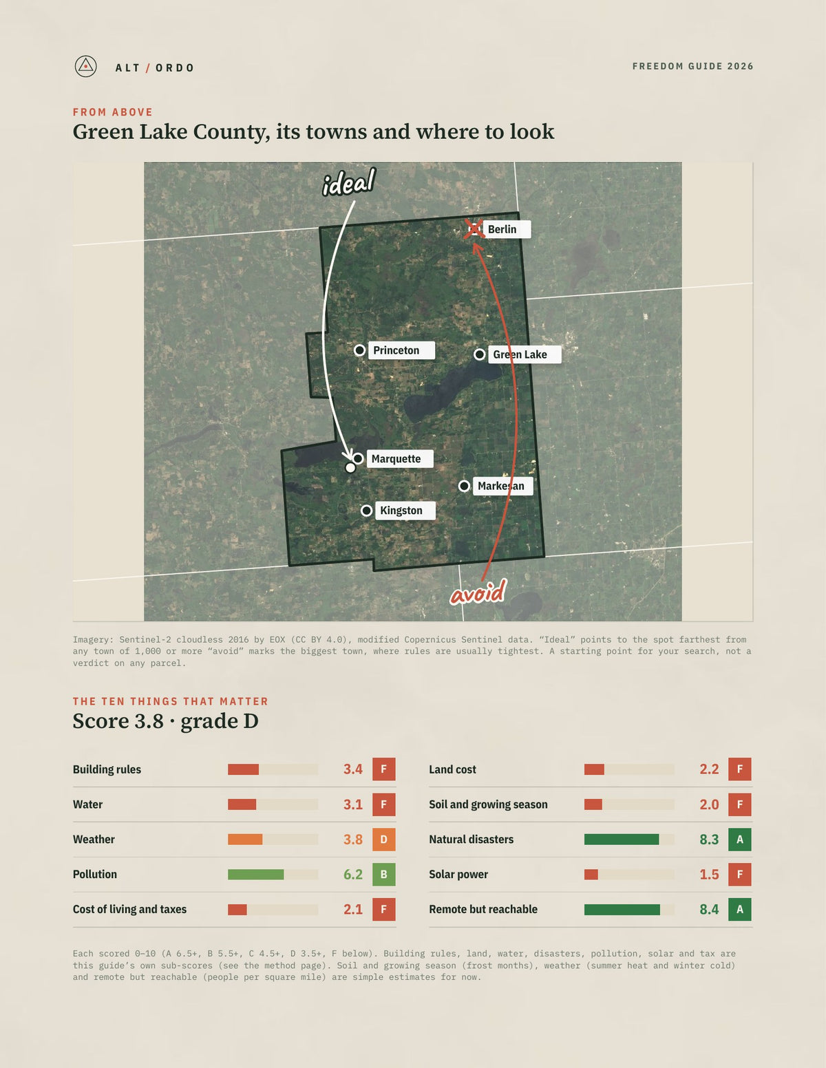 Green Lake County, Wisconsin Off-Grid Guide 2026 from above