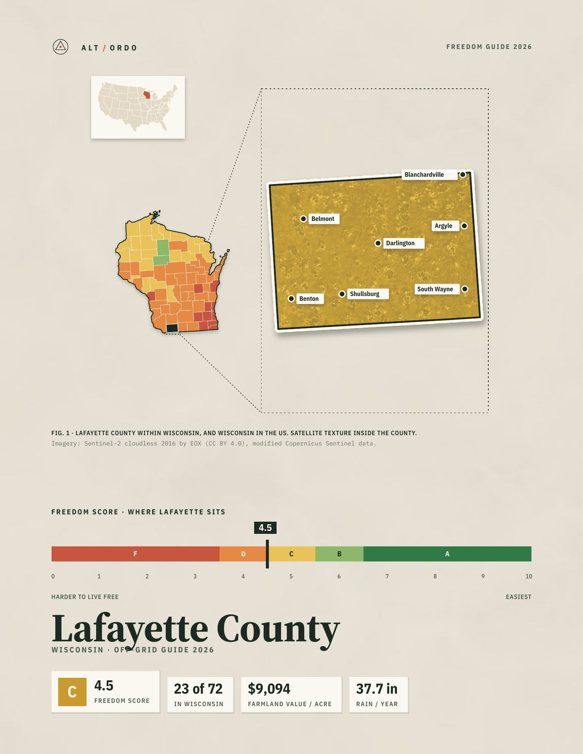 Lafayette County, Wisconsin Off-Grid Guide 2026
