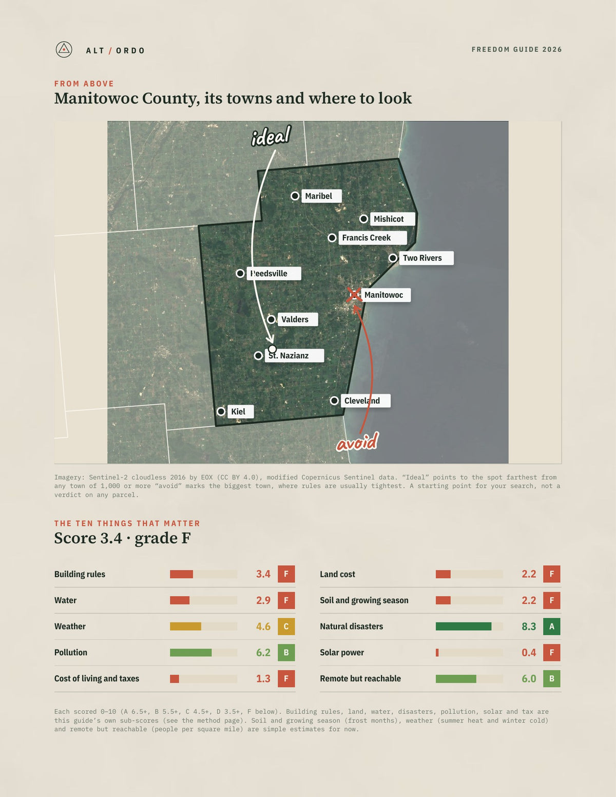 Manitowoc County, Wisconsin Off-Grid Guide 2026 from above