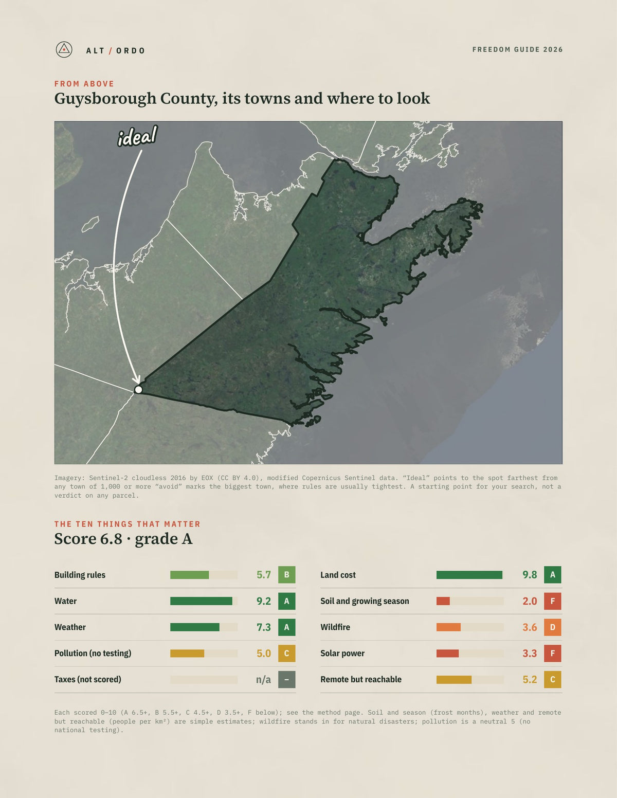 Guysborough County, Nova Scotia Off-Grid Guide 2026 from above