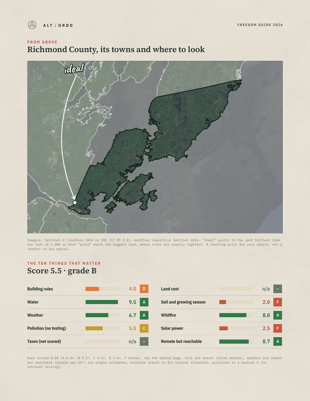 Richmond County, Nova Scotia Off-Grid Guide 2026 from above