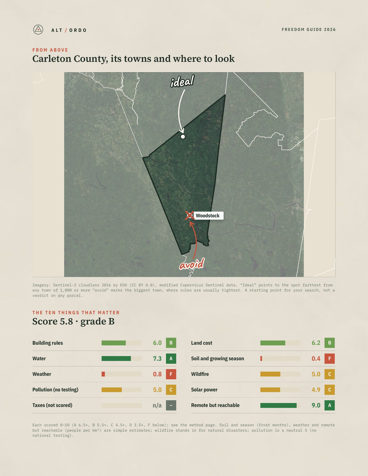 Carleton County, New Brunswick Off-Grid Guide 2026 from above