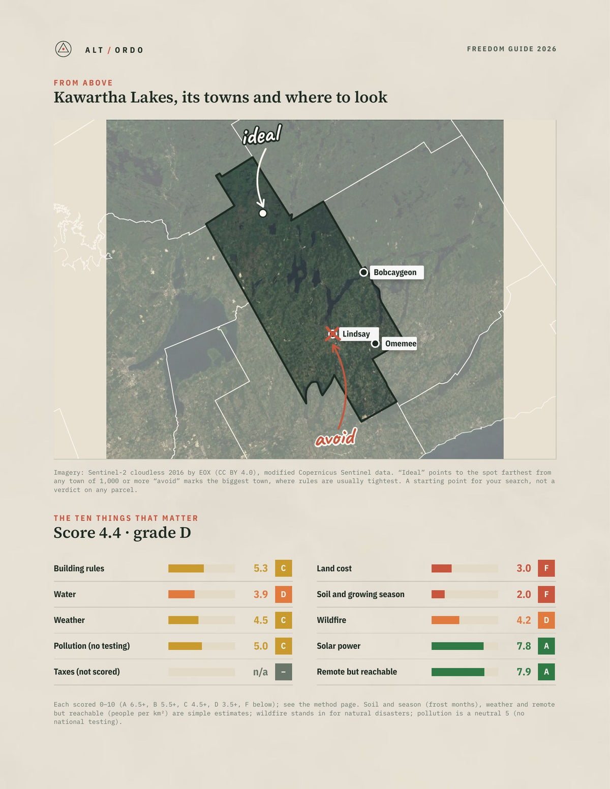 Kawartha Lakes, Ontario Off-Grid Guide 2026 from above