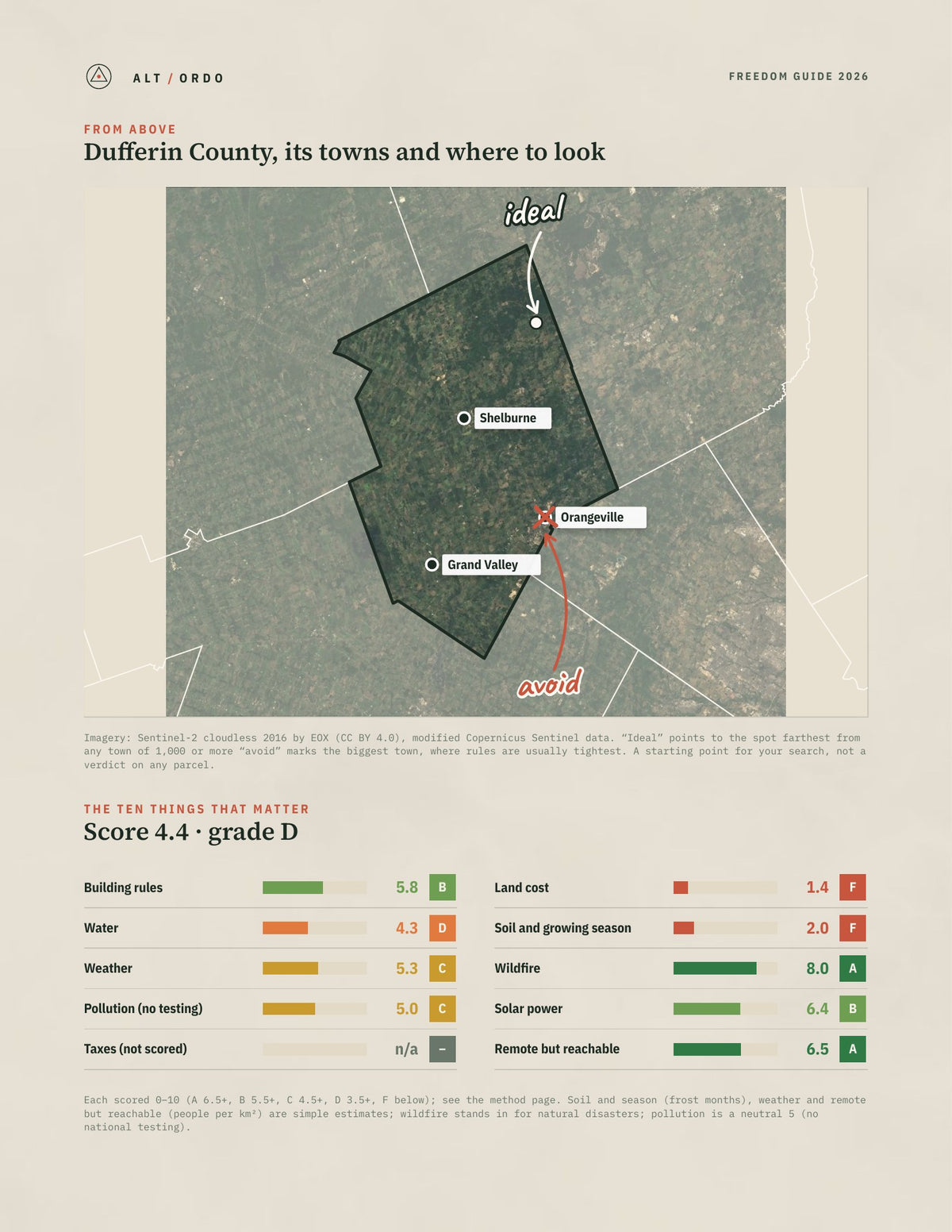 Dufferin County, Ontario Off-Grid Guide 2026 from above