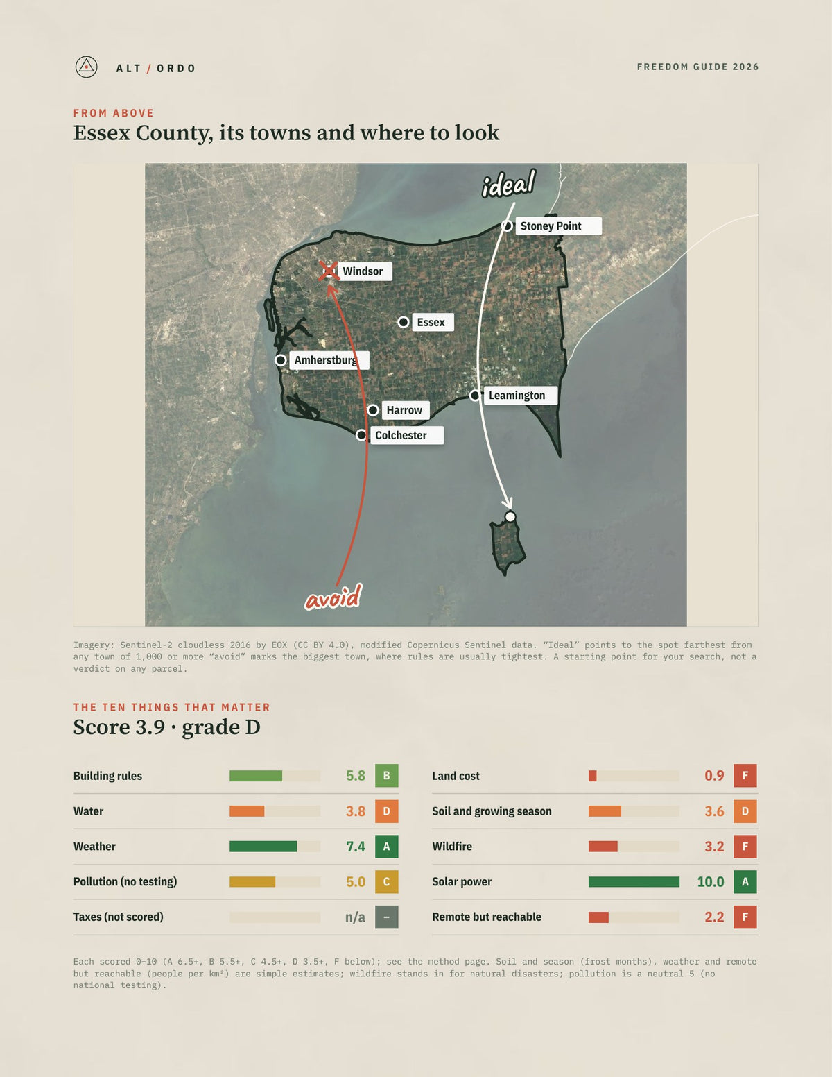 Essex County, Ontario Off-Grid Guide 2026 from above