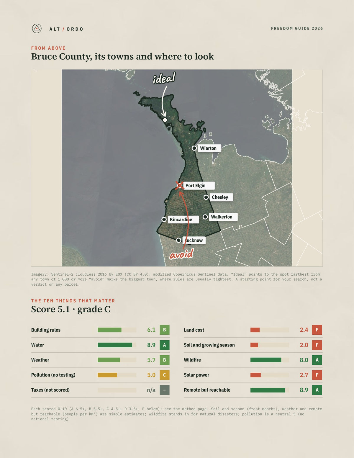 Bruce County, Ontario Off-Grid Guide 2026 from above