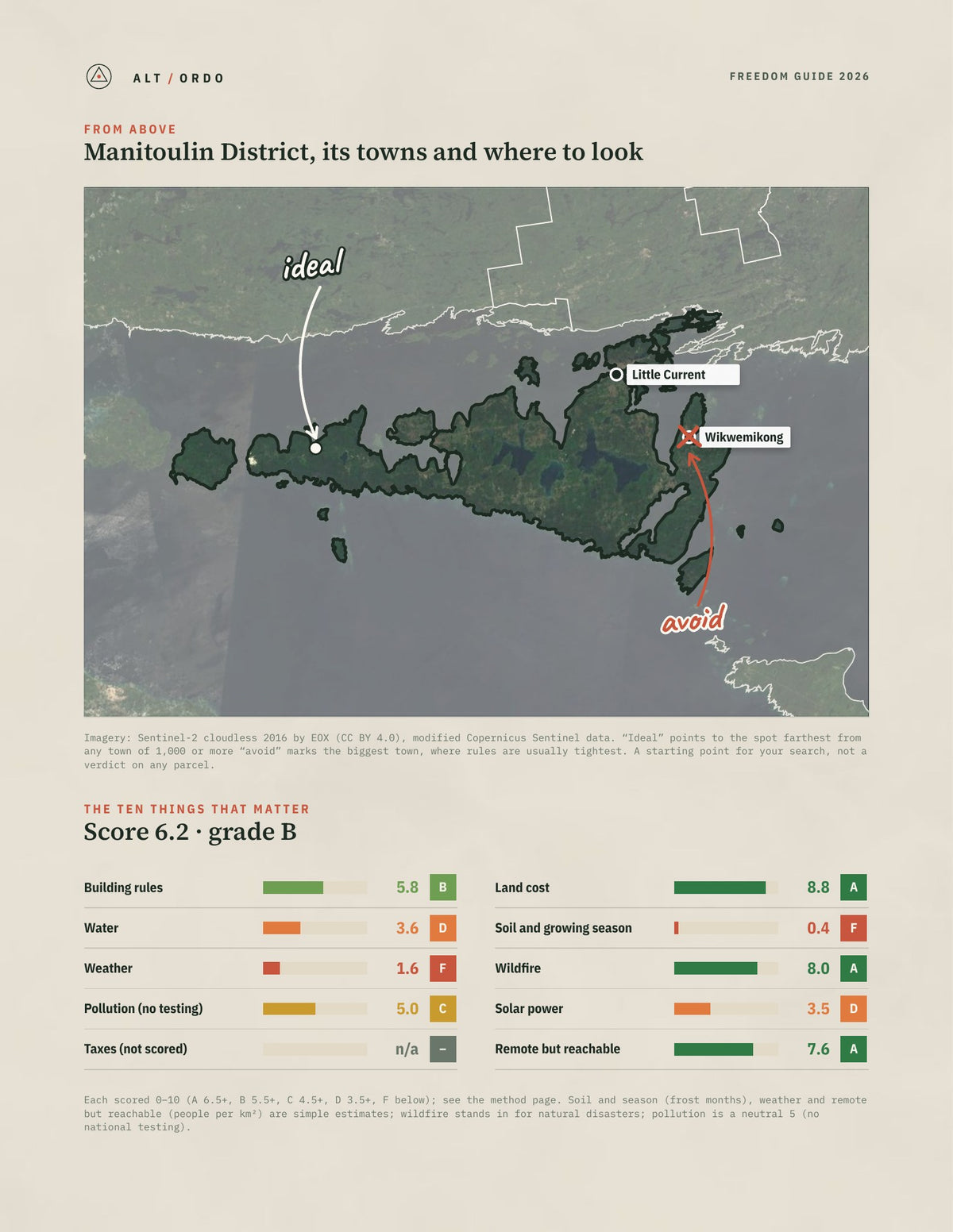 Manitoulin District, Ontario Off-Grid Guide 2026 from above