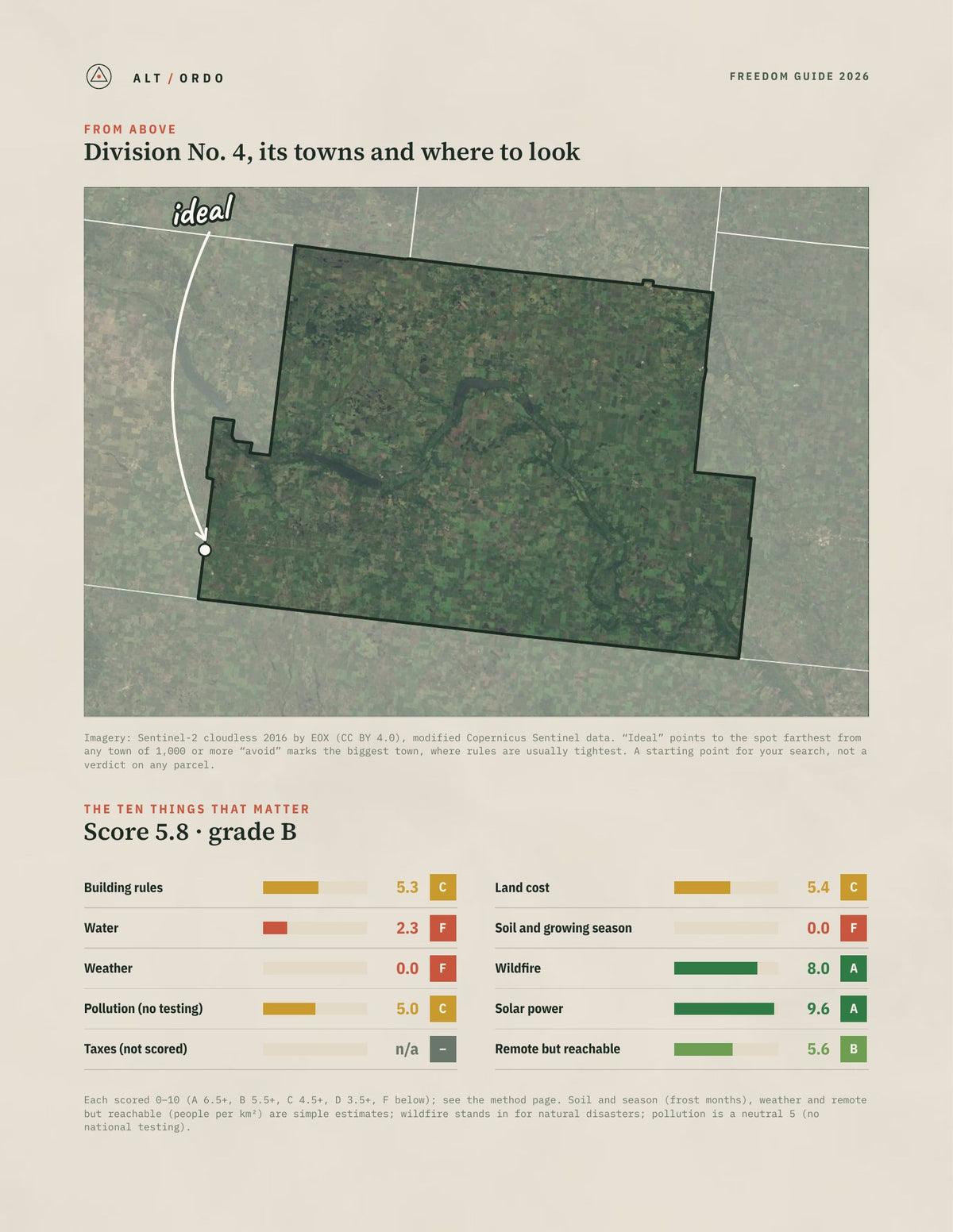 Division No. 4, Manitoba Off-Grid Guide 2026 from above