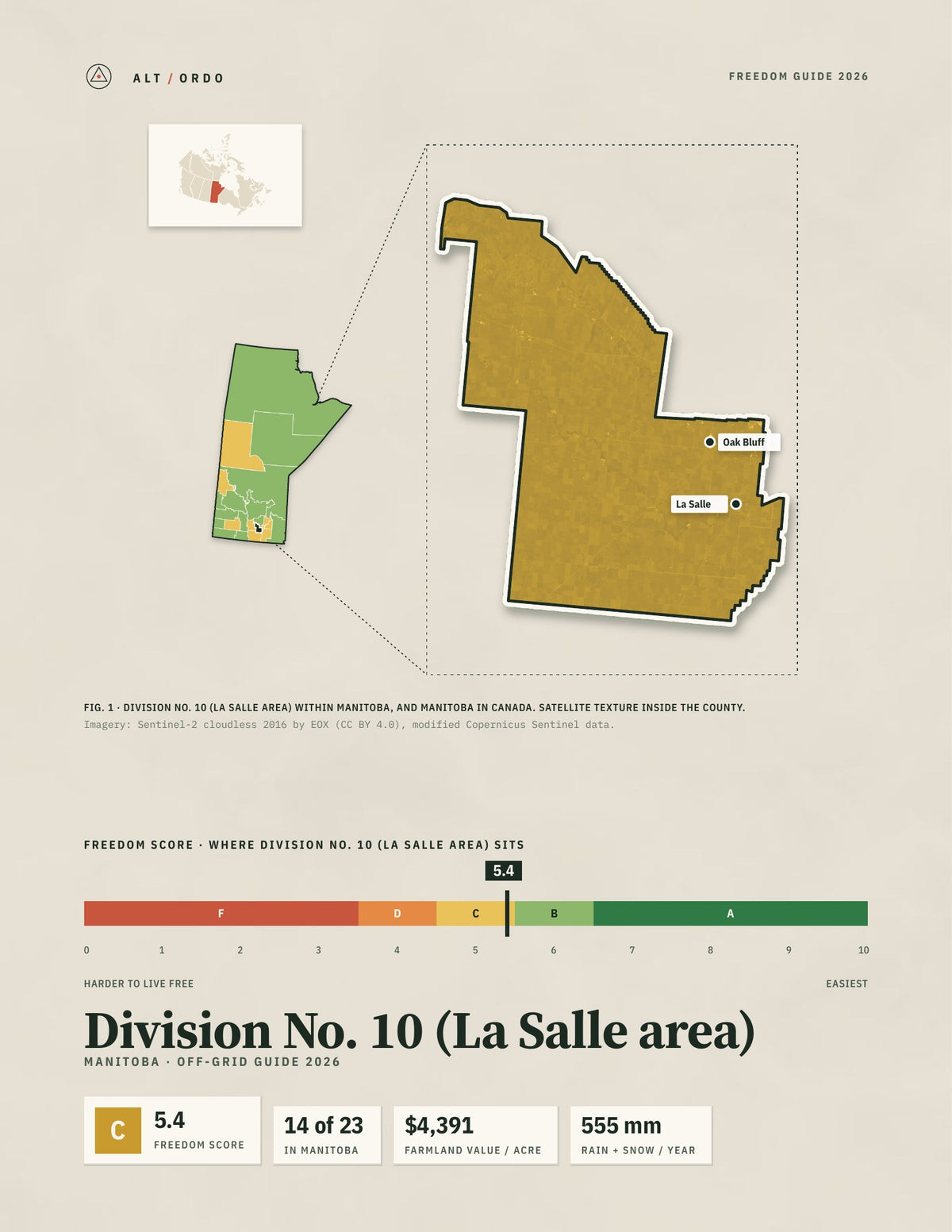 Division No. 10 (La Salle area), Manitoba Off-Grid Guide 2026
