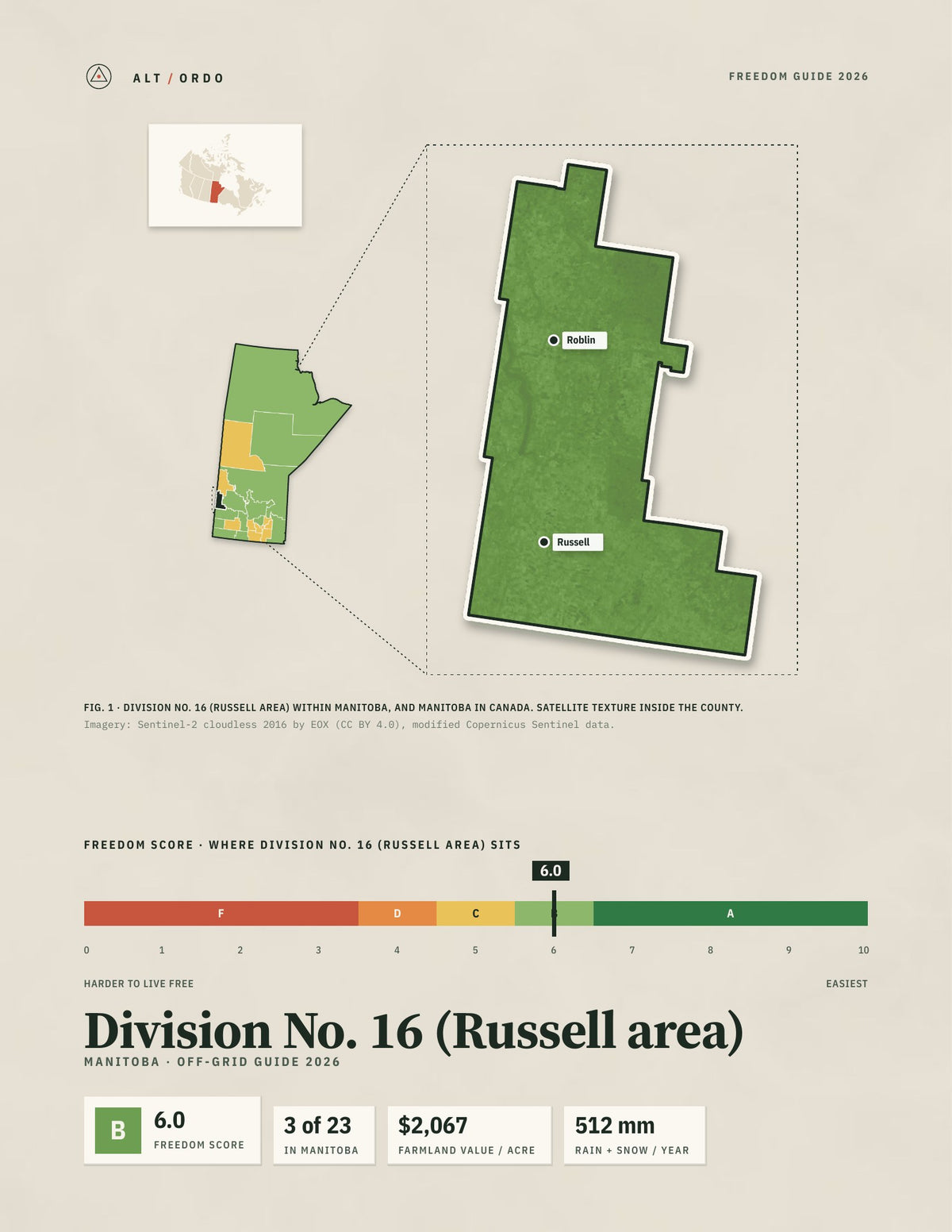 Division No. 16 (Russell area), Manitoba Off-Grid Guide 2026