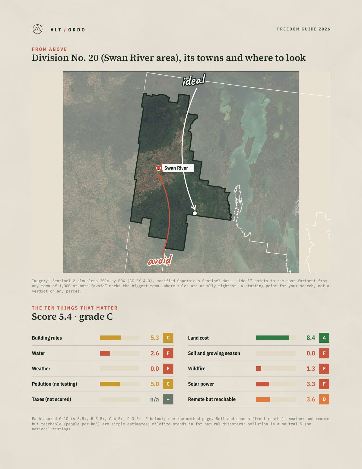Division No. 20 (Swan River area), Manitoba Off-Grid Guide 2026 from above