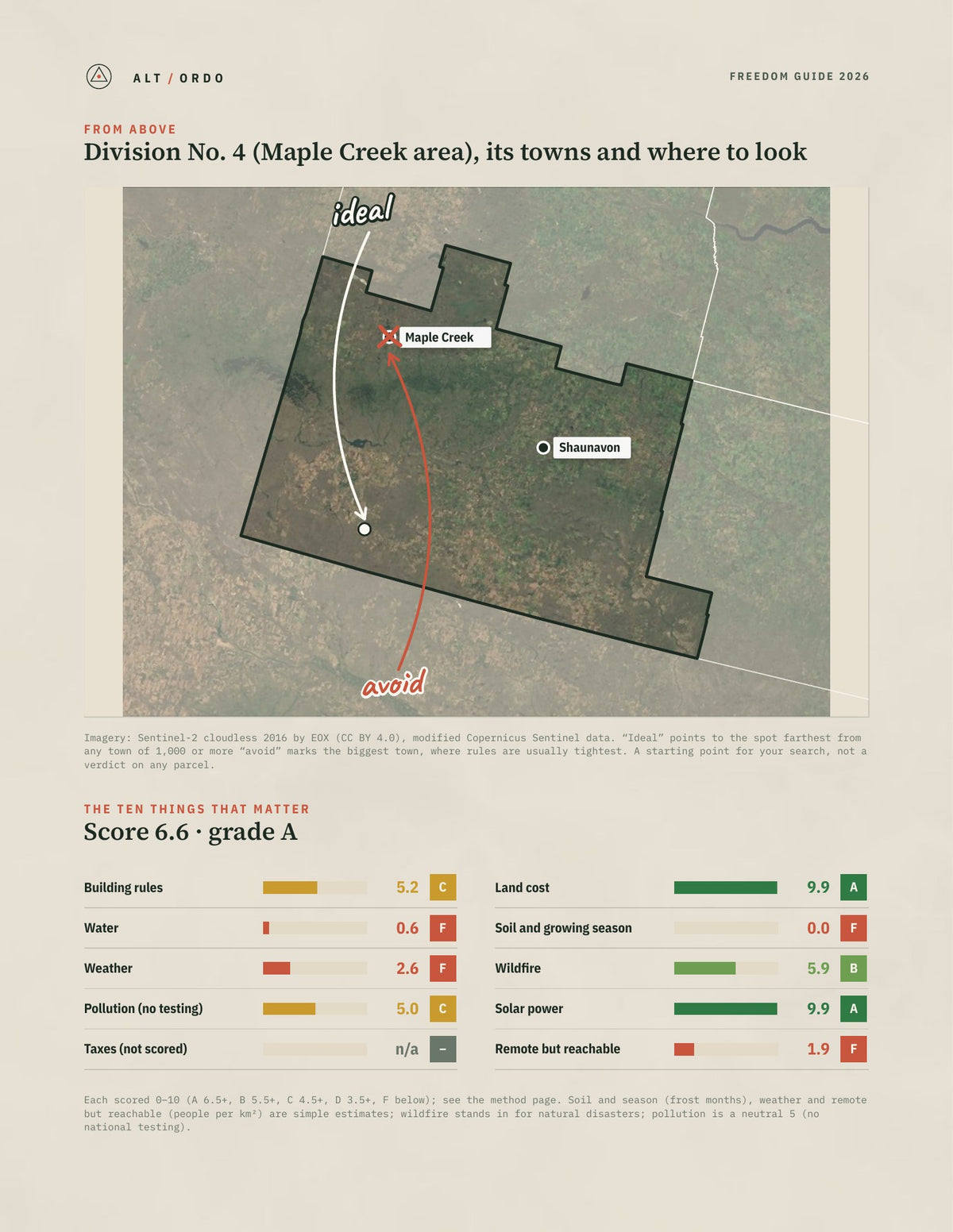 Division No. 4 (Maple Creek area), Saskatchewan Off-Grid Guide 2026 from above
