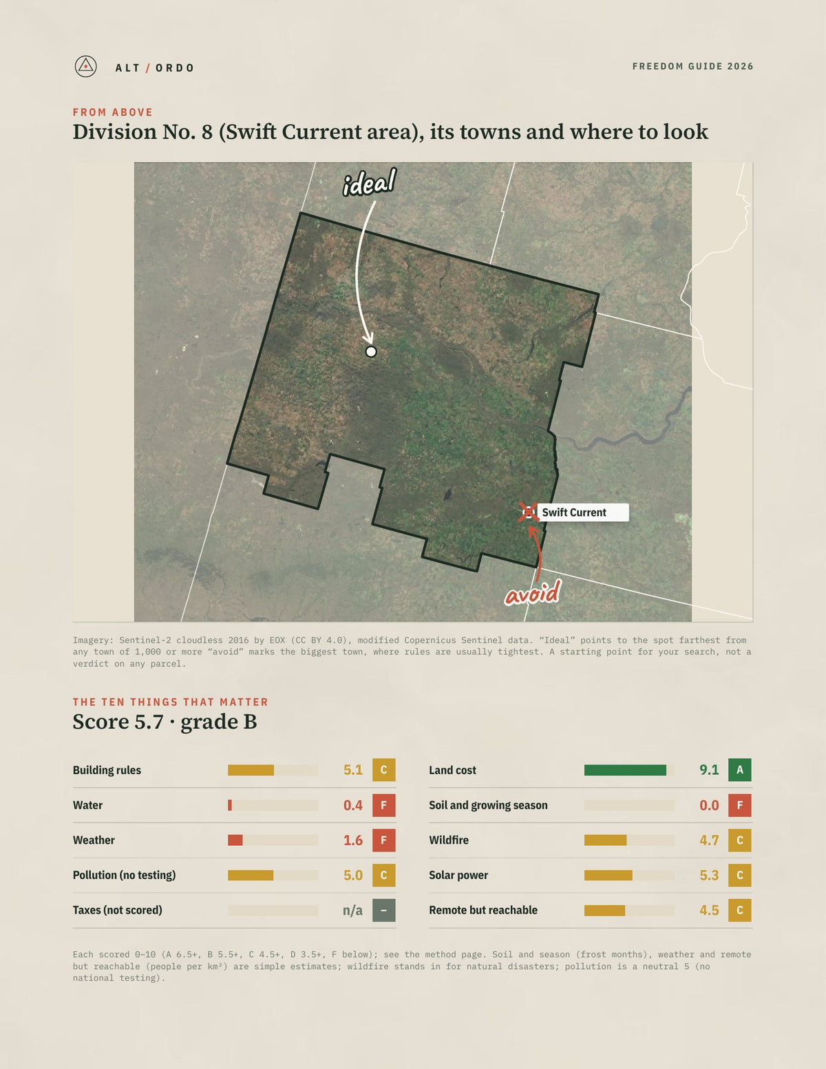 Division No. 8 (Swift Current area), Saskatchewan Off-Grid Guide 2026 from above