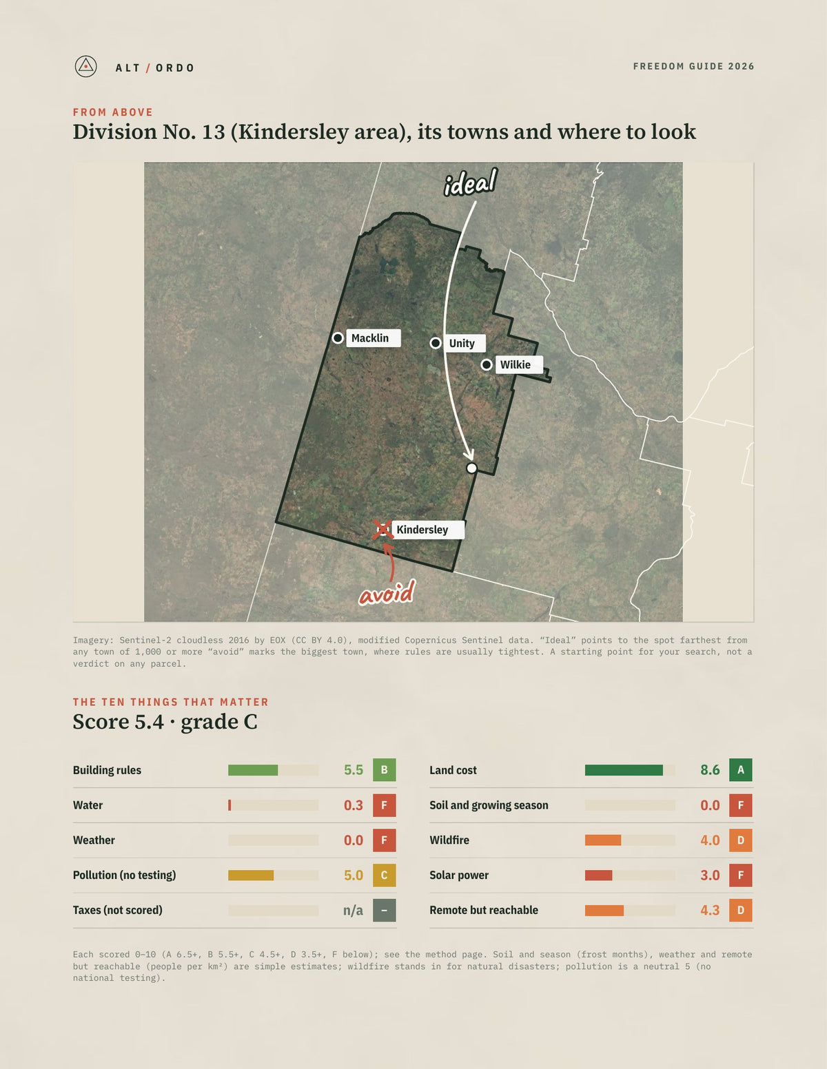 Division No. 13 (Kindersley area), Saskatchewan Off-Grid Guide 2026 from above