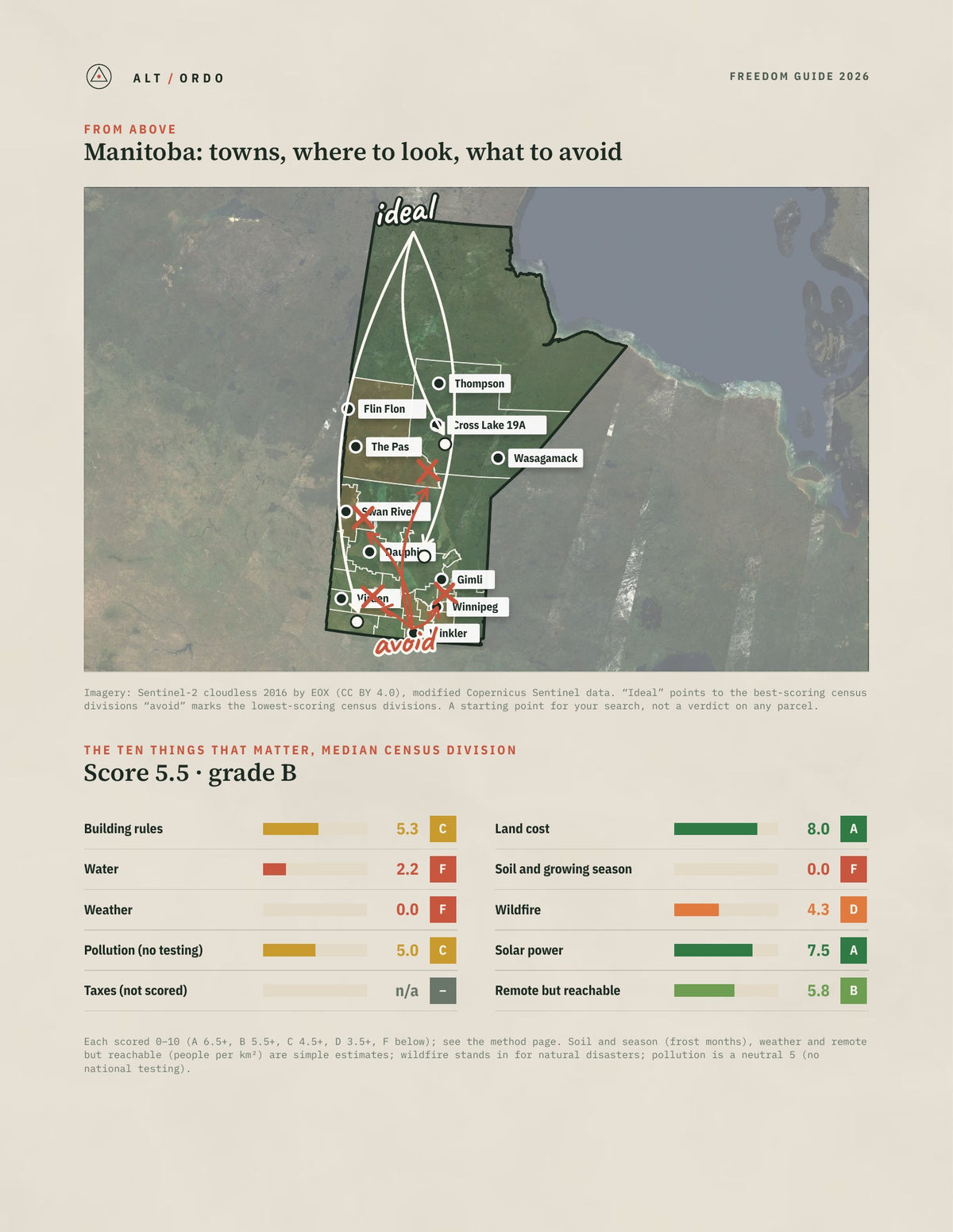 Manitoba Off-Grid Guide 2026: All 23 Census Divisions from above